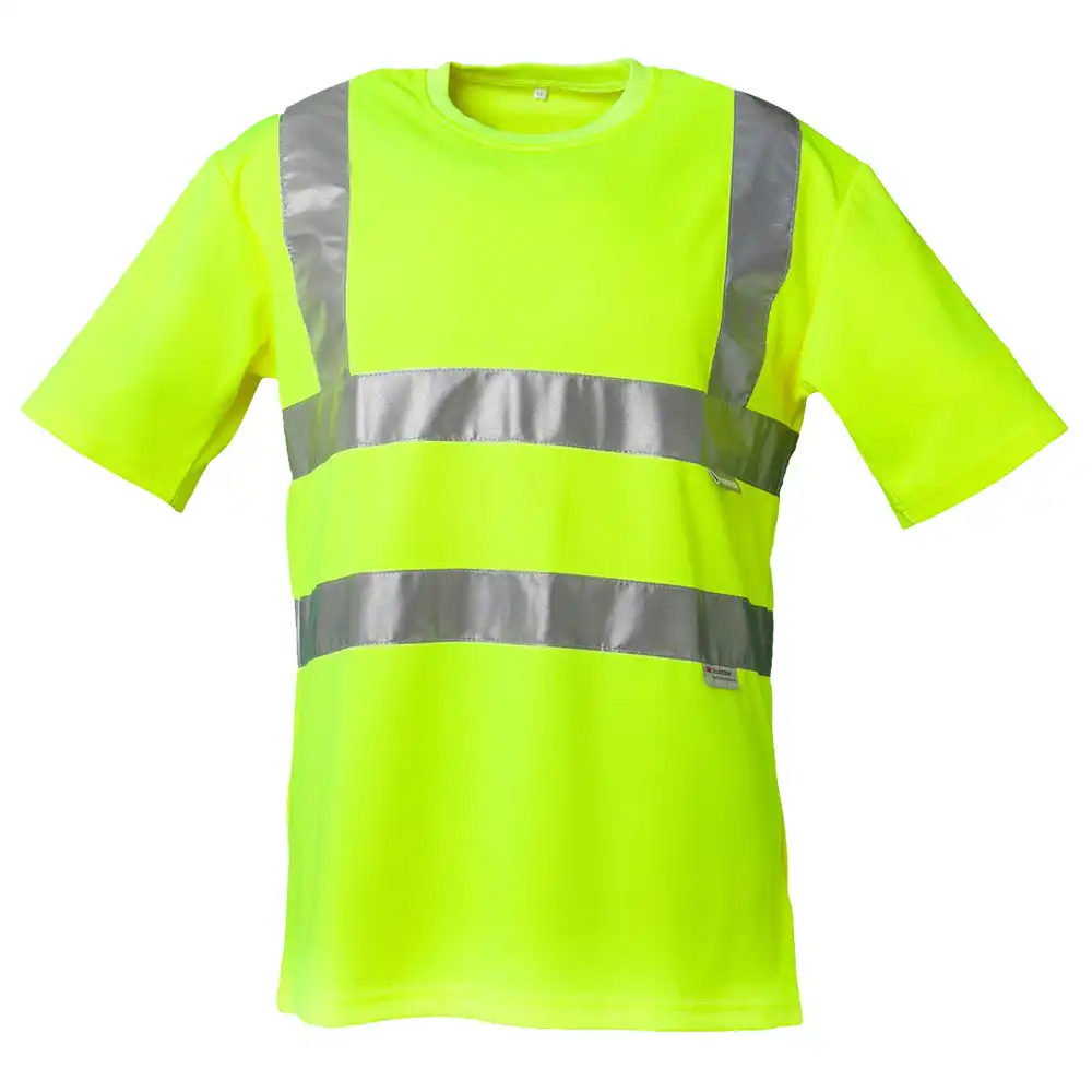 Warnschutz T-Shirt "UNI" in uni gelb, XL - Bild 1