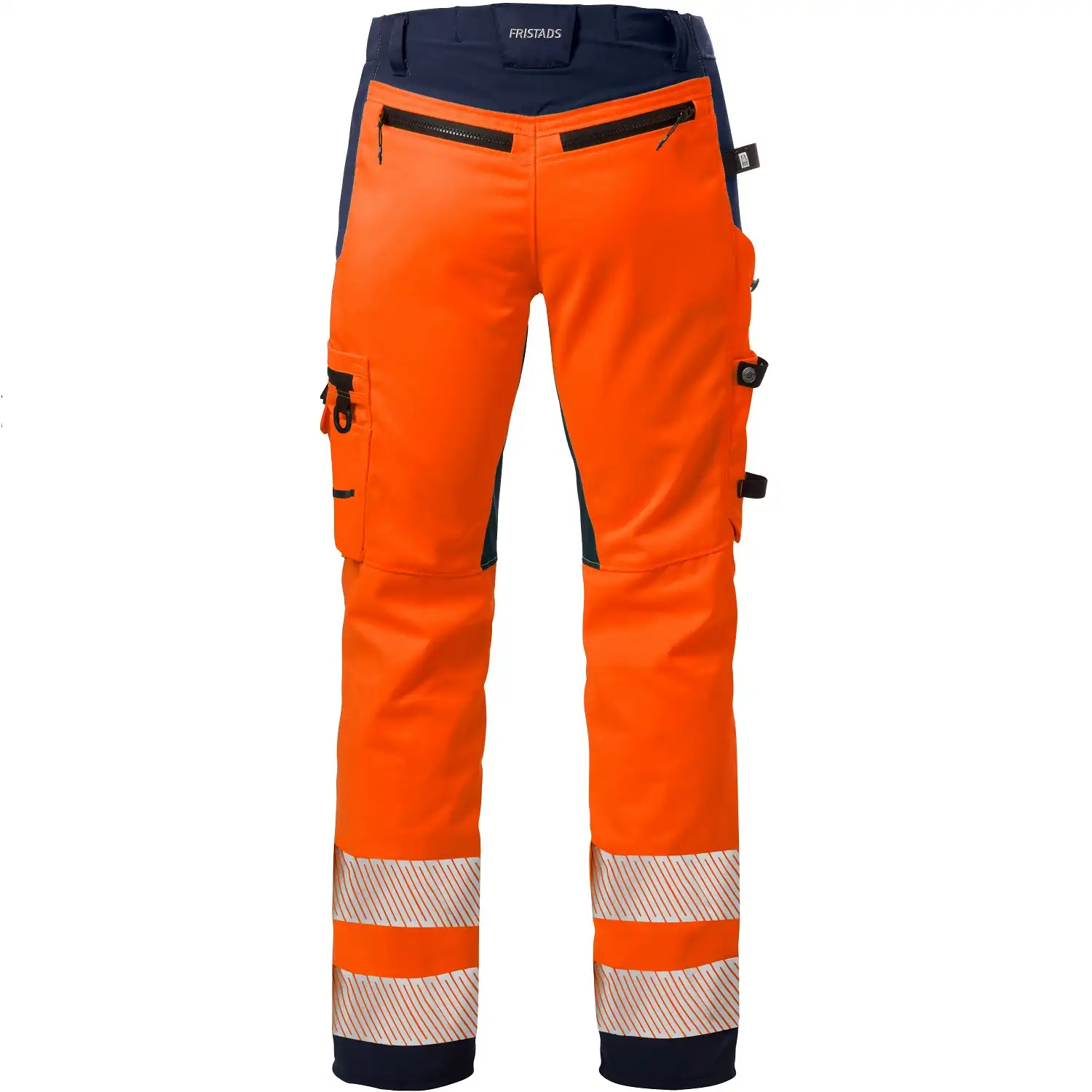 Warnschutz Stretch Handwerkerhose "2707 PLU" Stiby Kl. 2 in orange/marine, C44 - Thumbnail 2