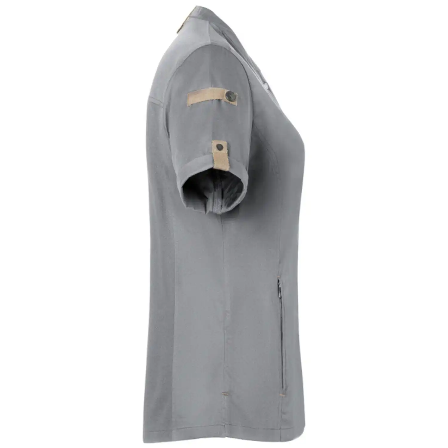 Damen Kochjacke "JF 27" in 52, platingrau - Thumbnail 3