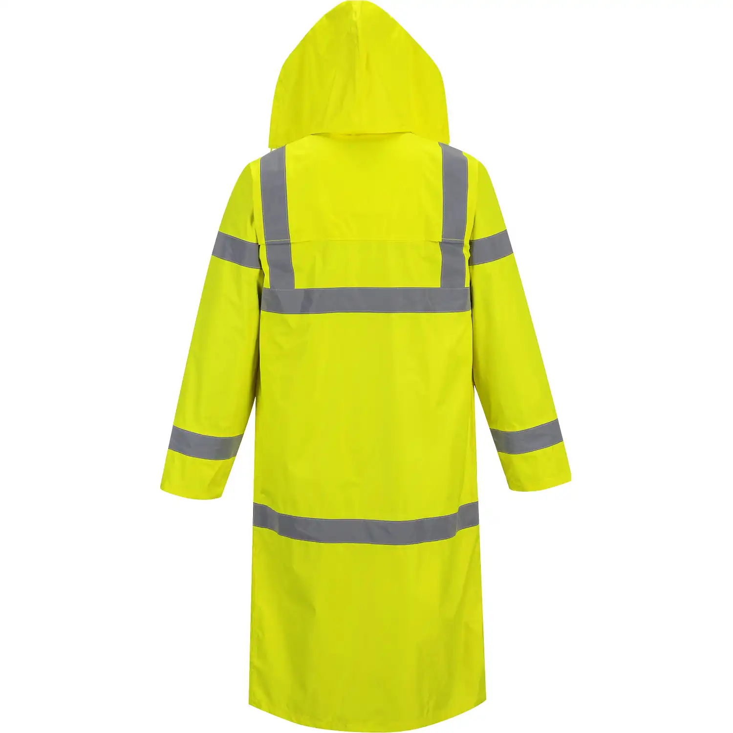 Warnschutz PVC-Regenmantel "H445" 122cm in gelb, XXL - Thumbnail 2