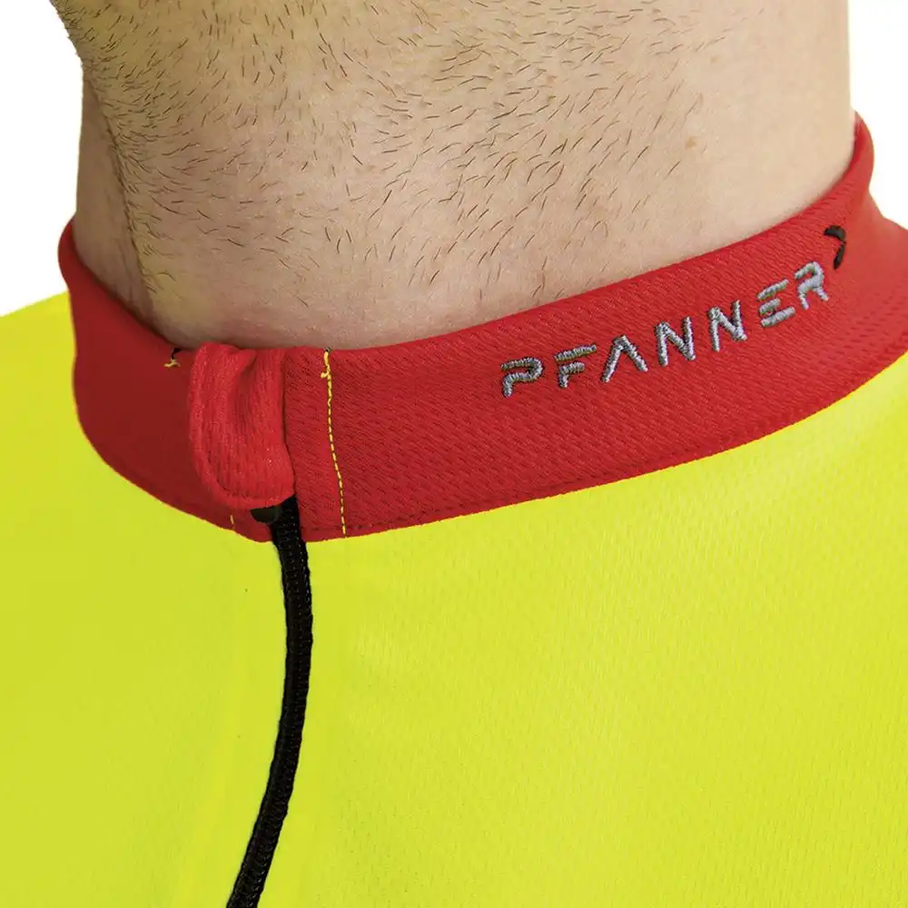 Funktionsshirt "ZIPP-NECK" langarm gelb/rot in S - Thumbnail 2