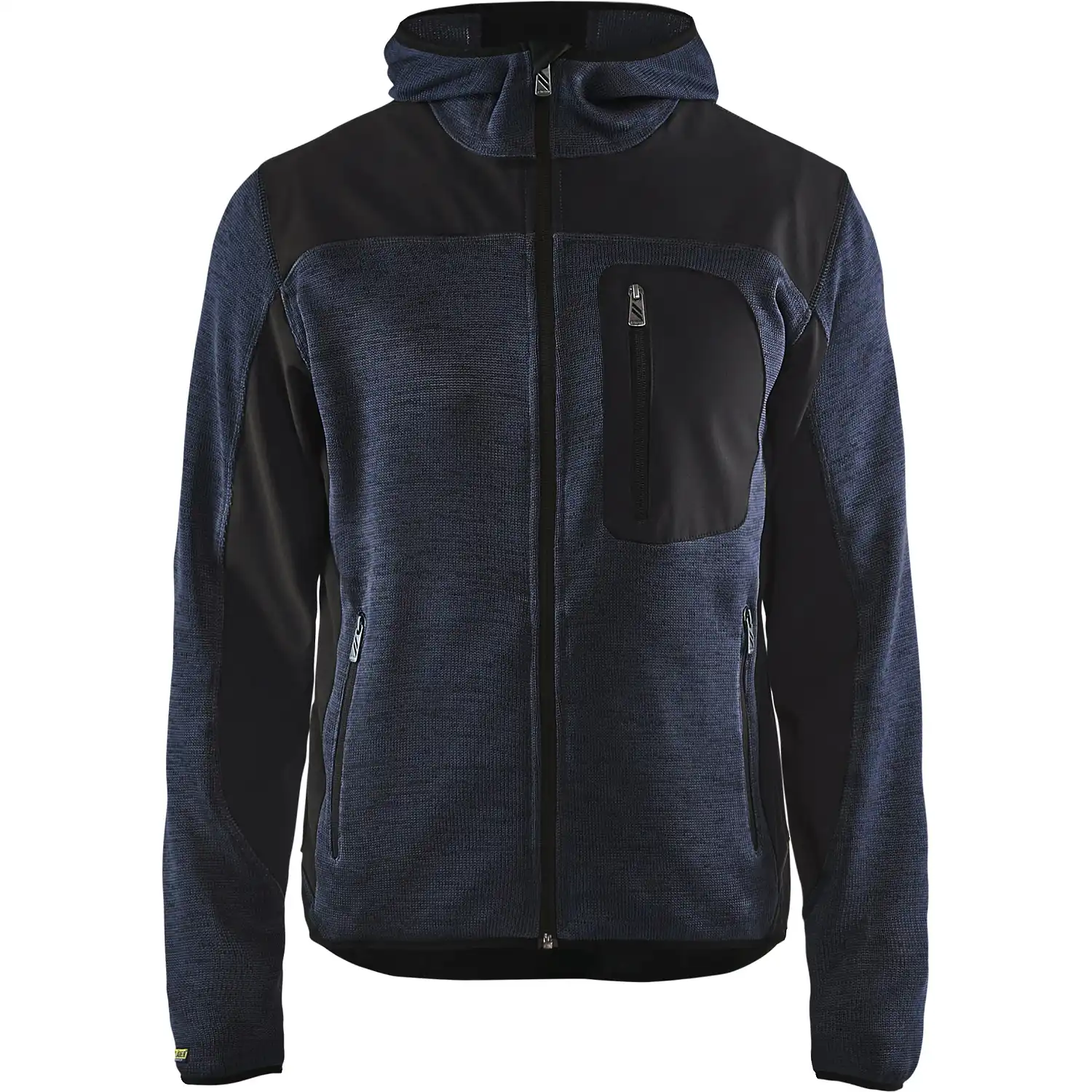 Strickjacke "4930" mit Softshell in Dunkelmarine/Schwarz, 3XL - Thumbnail 1