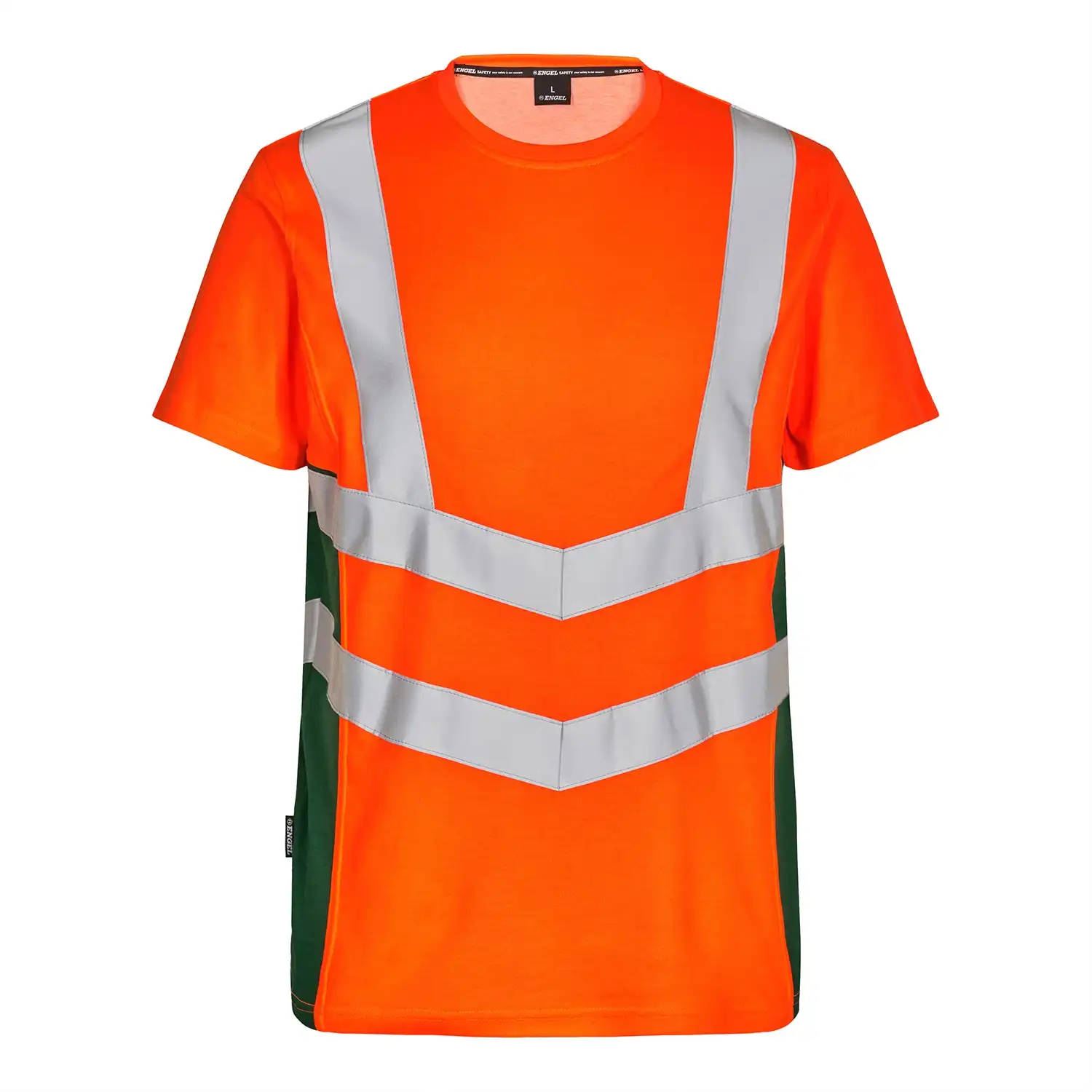 Warnschutz T-Shirt "9544-182" Safety Kl. 2 in orange/grün, L - Thumbnail 1