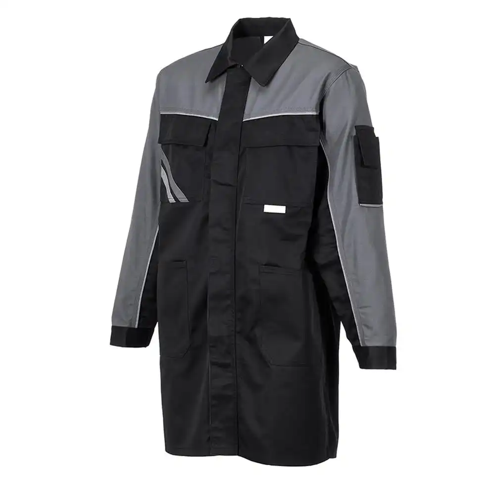 Berufsmantel "HIGHLINE" 285 g/m² Canvas-Gewebe in schwarz/schiefer/zink, 42 - Thumbnail 1