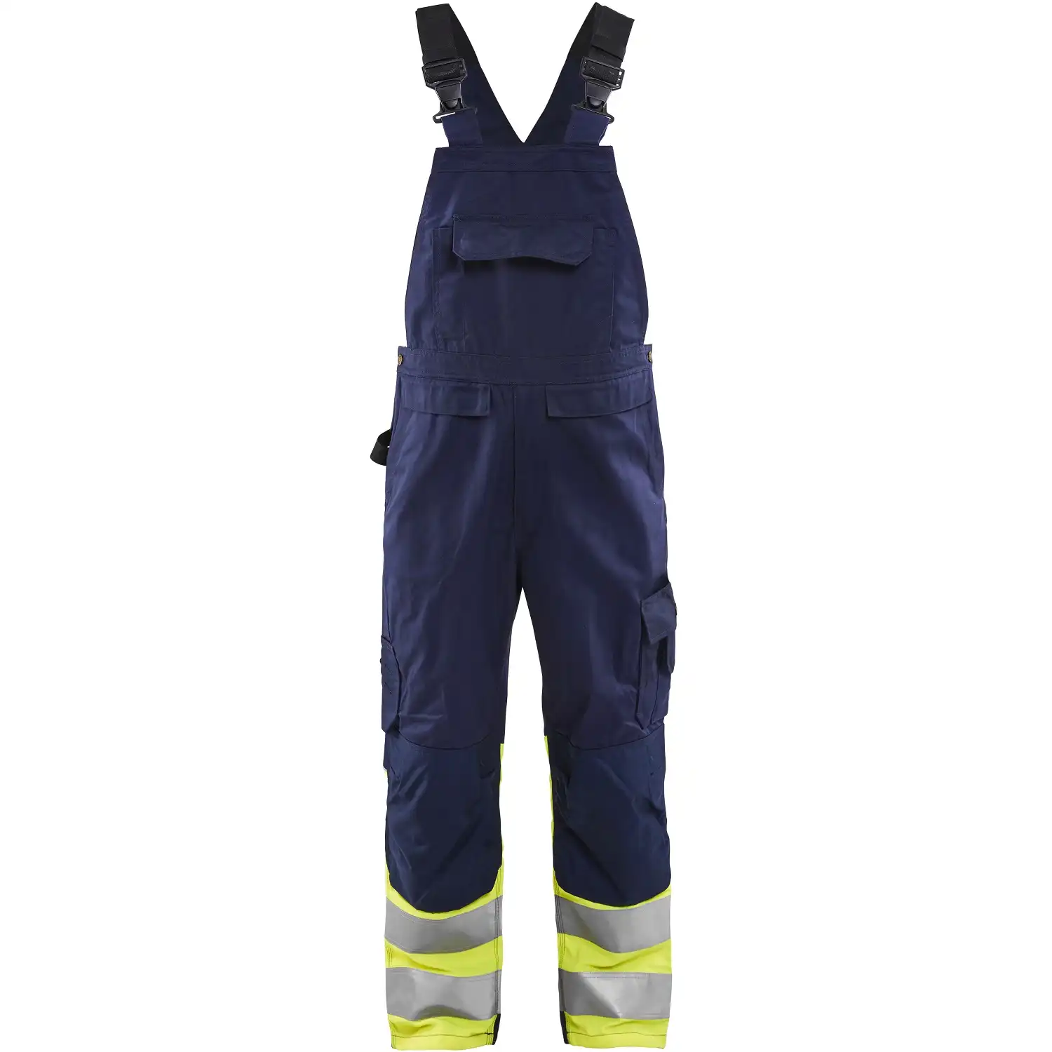 Warnschutz Latzhose "2662" in marine/gelb, C52 - Thumbnail 1