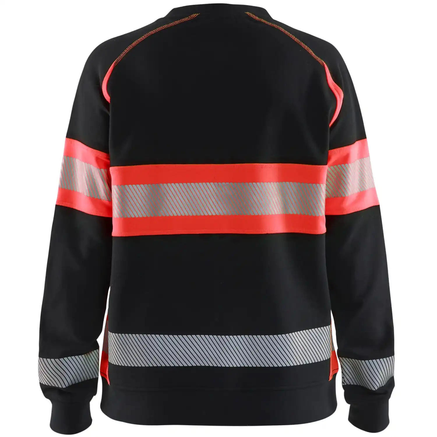 Damen Warnschutz Sweatshirt "3409" in schwarz/rot, 3XL - Thumbnail 2