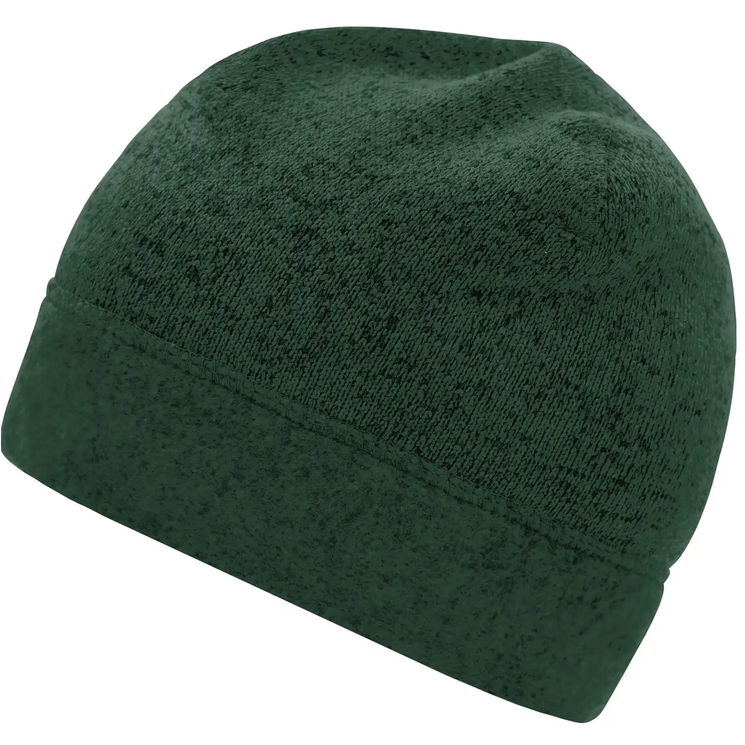 Fleece Strickmütze Workwear "MB7121" in dark-green-melange/black - Bild 1