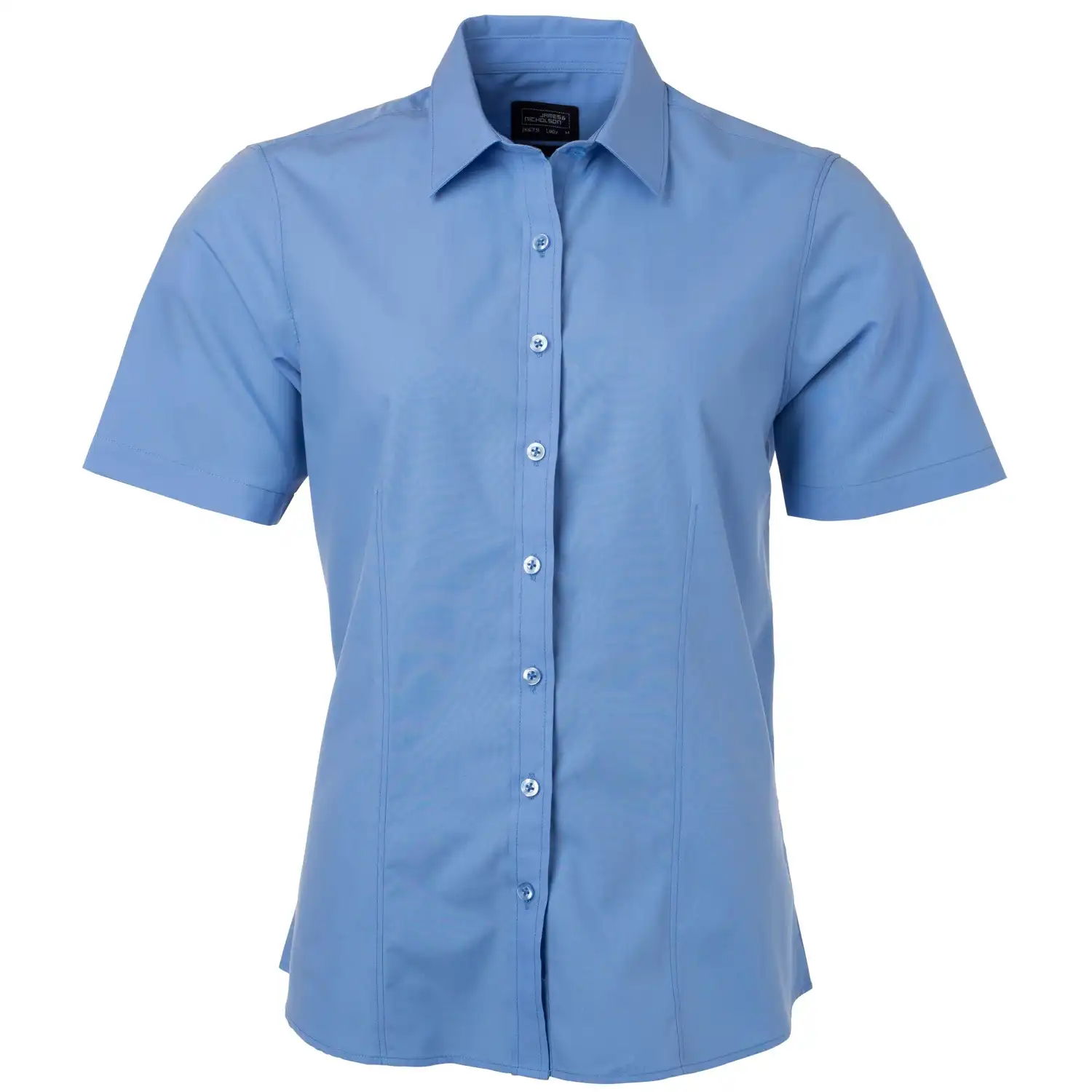 Damen Kurzarm Bluse "JN679" in aqua, L - Thumbnail 1