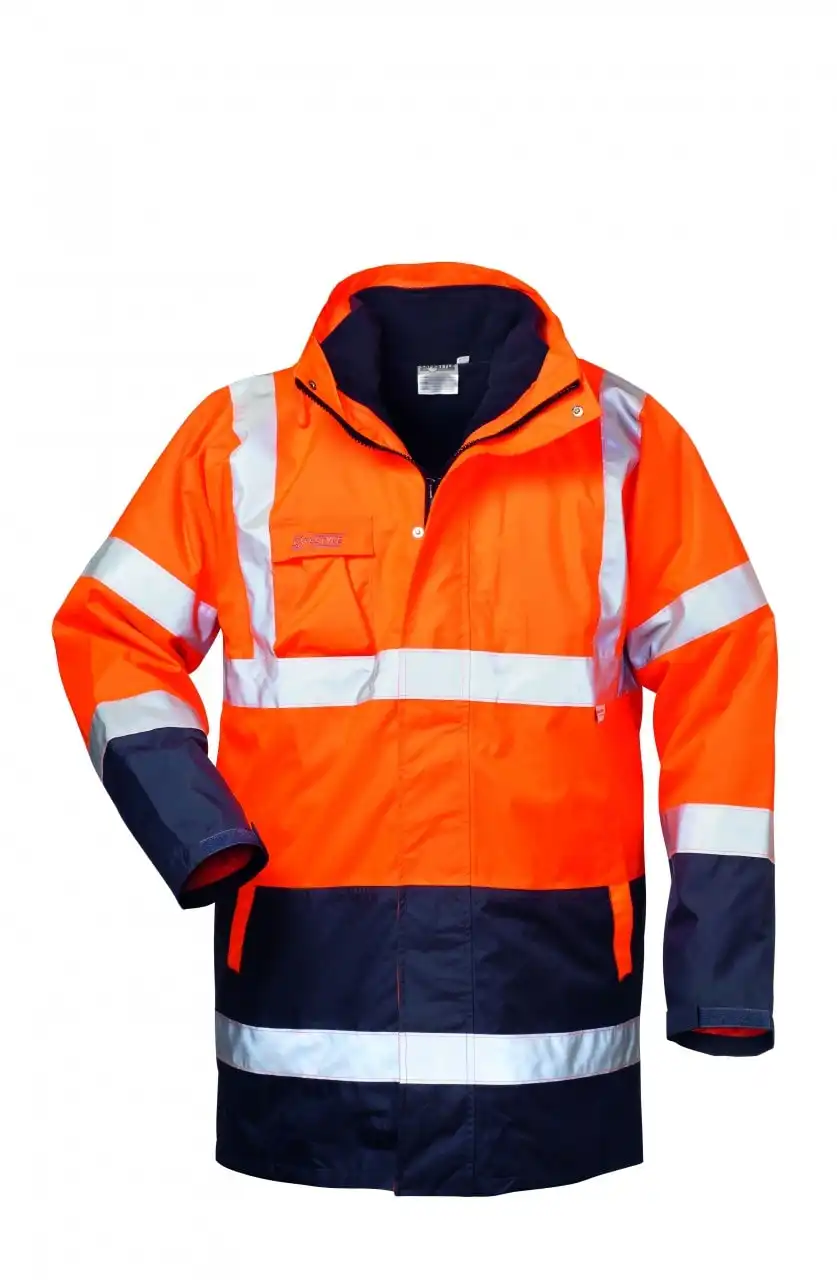 Warnschutz-Parka 4-in-1 "TRAVIS" orange/marine in 3XL - Bild 1
