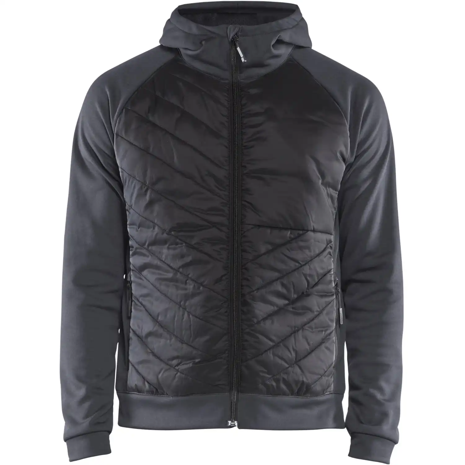 Hybrid-Sweatjacke "3463" in mittelgrau/schwarz, XS - Bild 1