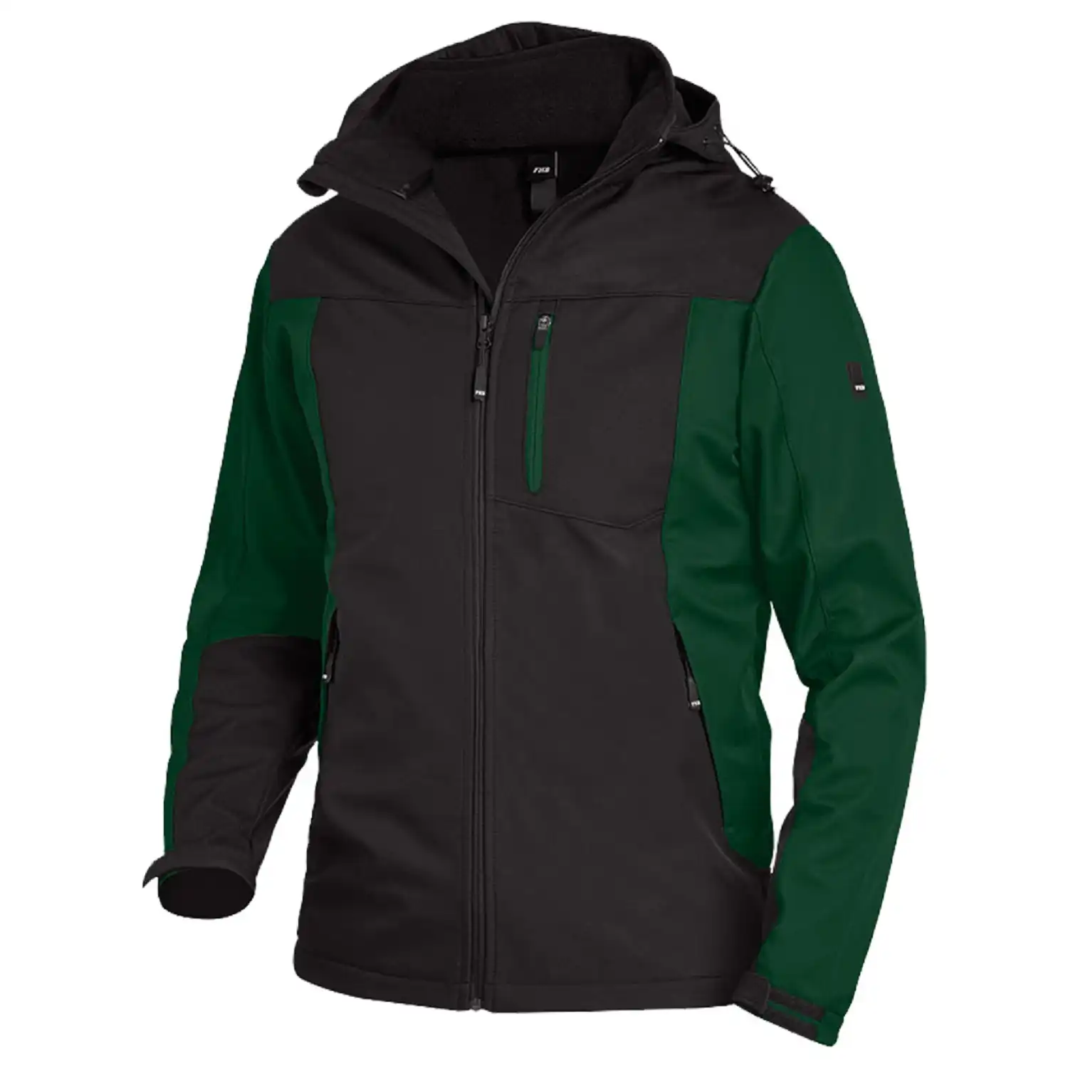Softshelljacke "JANNIK" in grün/schwarz, XXL - Thumbnail 1
