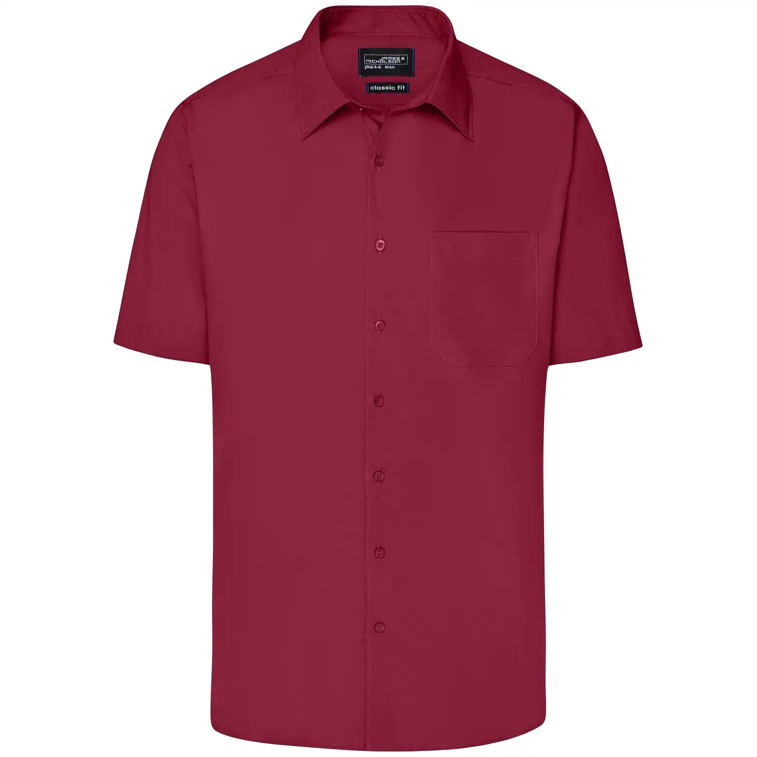 Herren Business Hemd kurzarm "JN644" in wine, XXL - Thumbnail 1