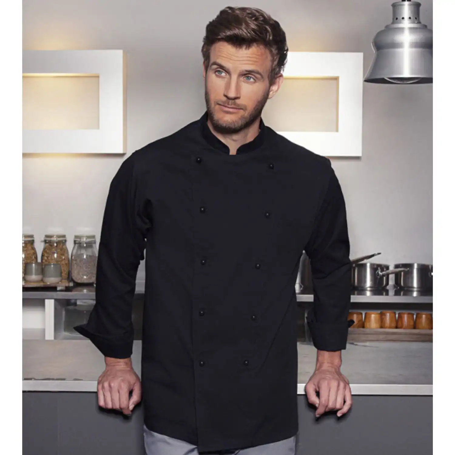 Kochjacke Basic "BJM 1" in XXL - Thumbnail 5