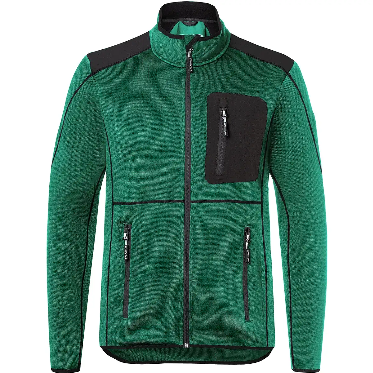 Strickjacke "1443 6339" Weather in moosgrün/schwarz, 3XL - Thumbnail 1