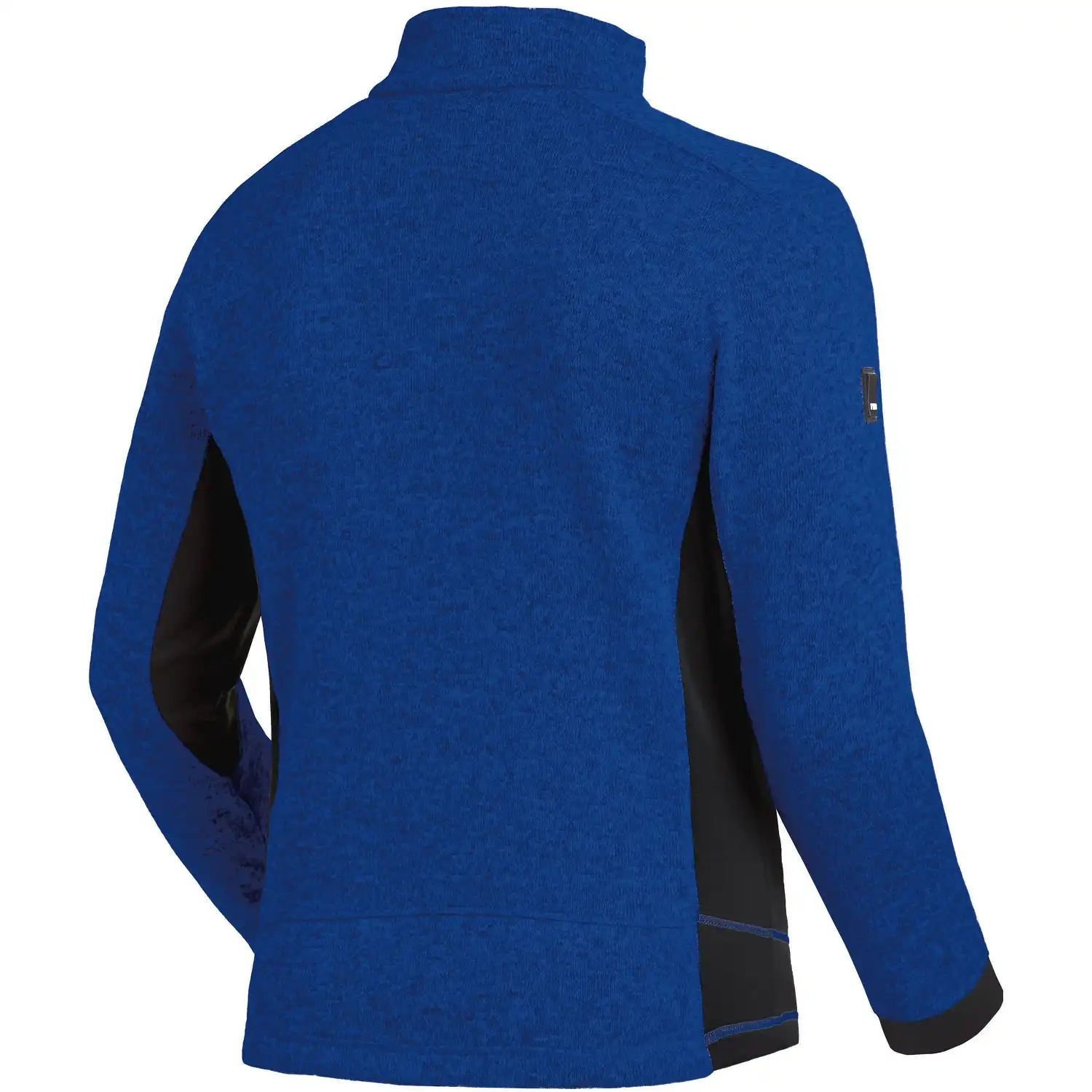 Strick Fleecejacke "CHRISTOPH" in royalblau/schwarz, L - Thumbnail 2