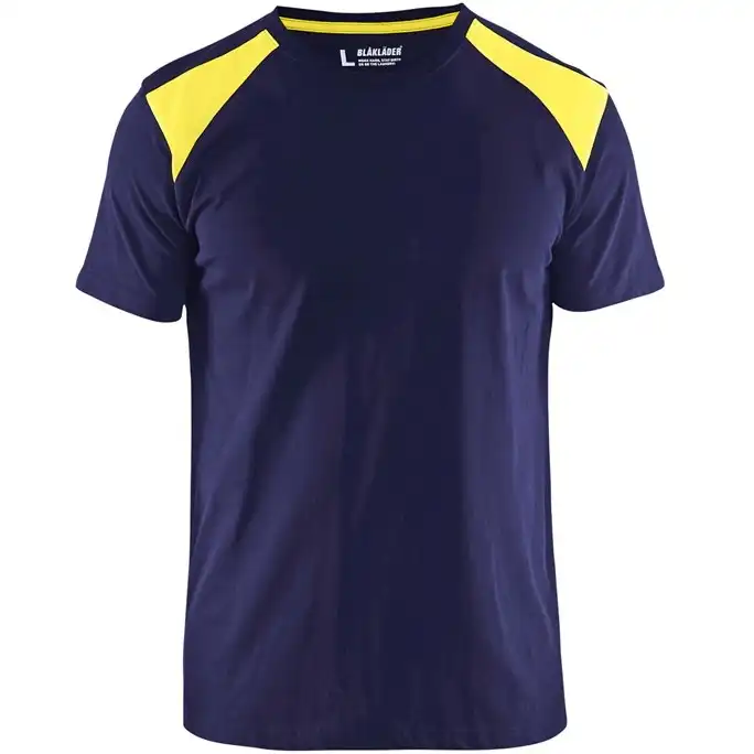 T-Shirt "3379" in marine/gelb, XXL - Thumbnail 1