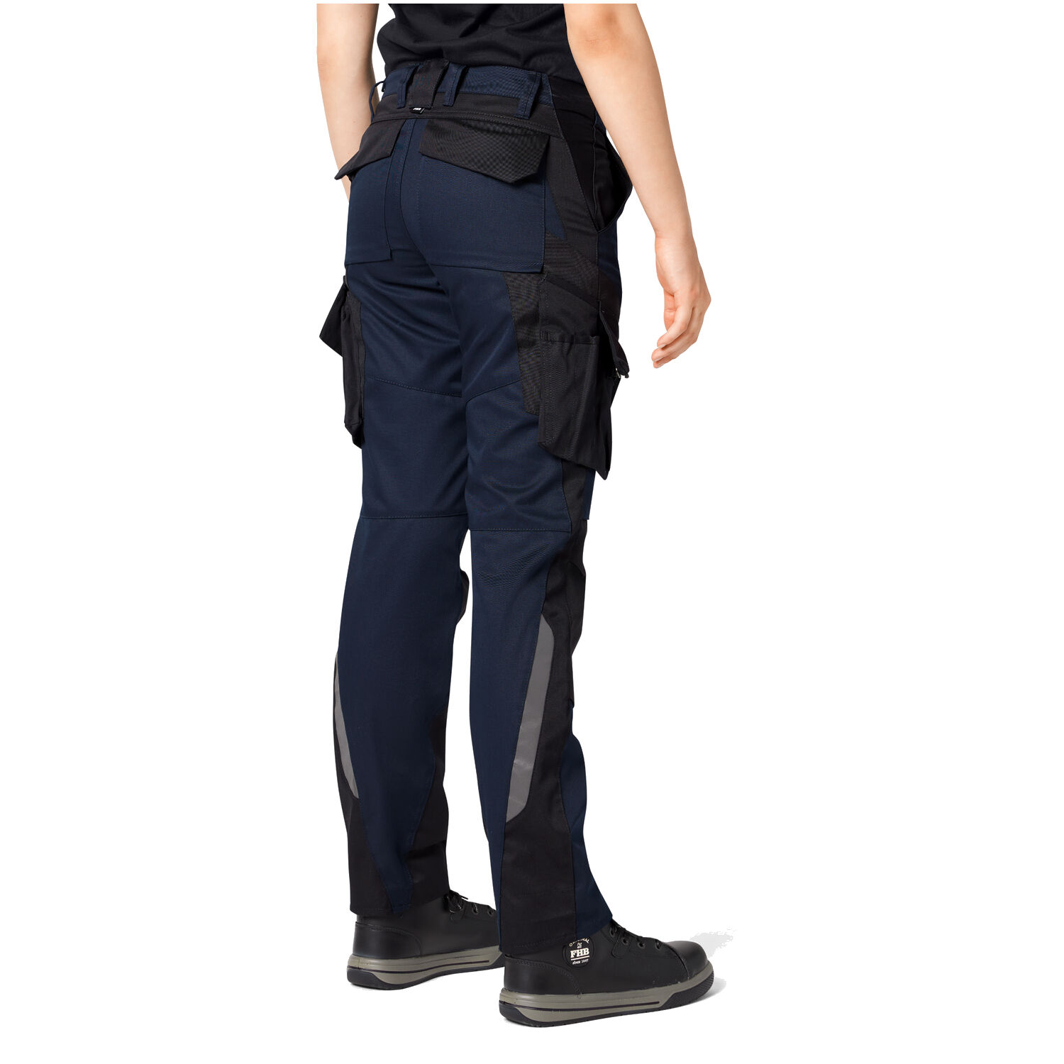 Damen Arbeitshose "ANNETTE" in marine/schwarz, 40 - Thumbnail 4