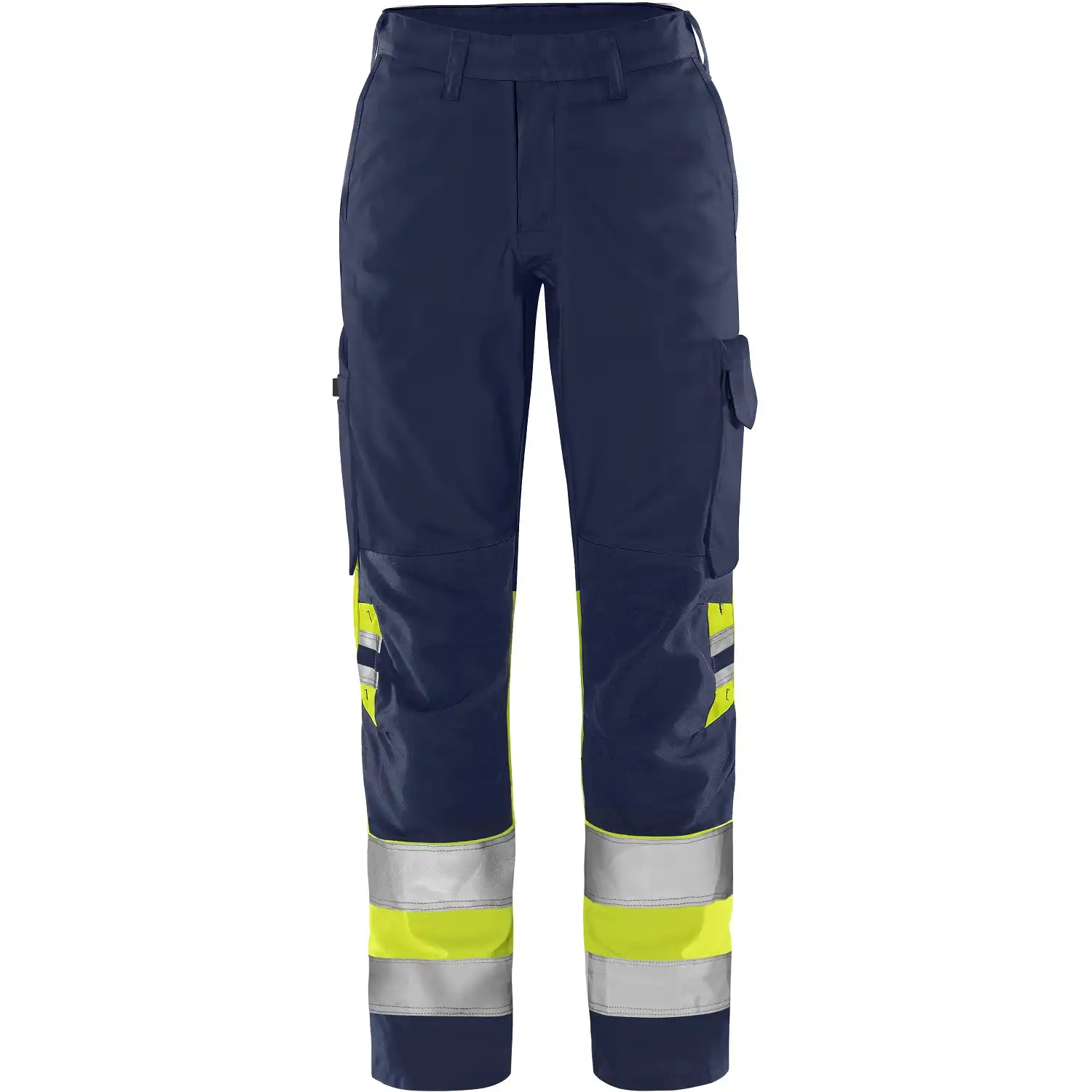 Damen Warnschutz Bundhose Kl. 1 "2652 GPLU" Green Trofta in gelb/marine, R34 - Thumbnail 1