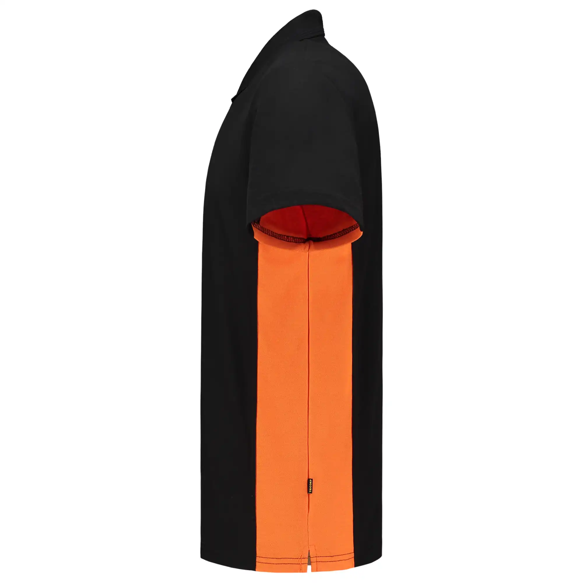 Polo-Shirt Bicolor "202004" Workwear in black/orange, M - Thumbnail 3