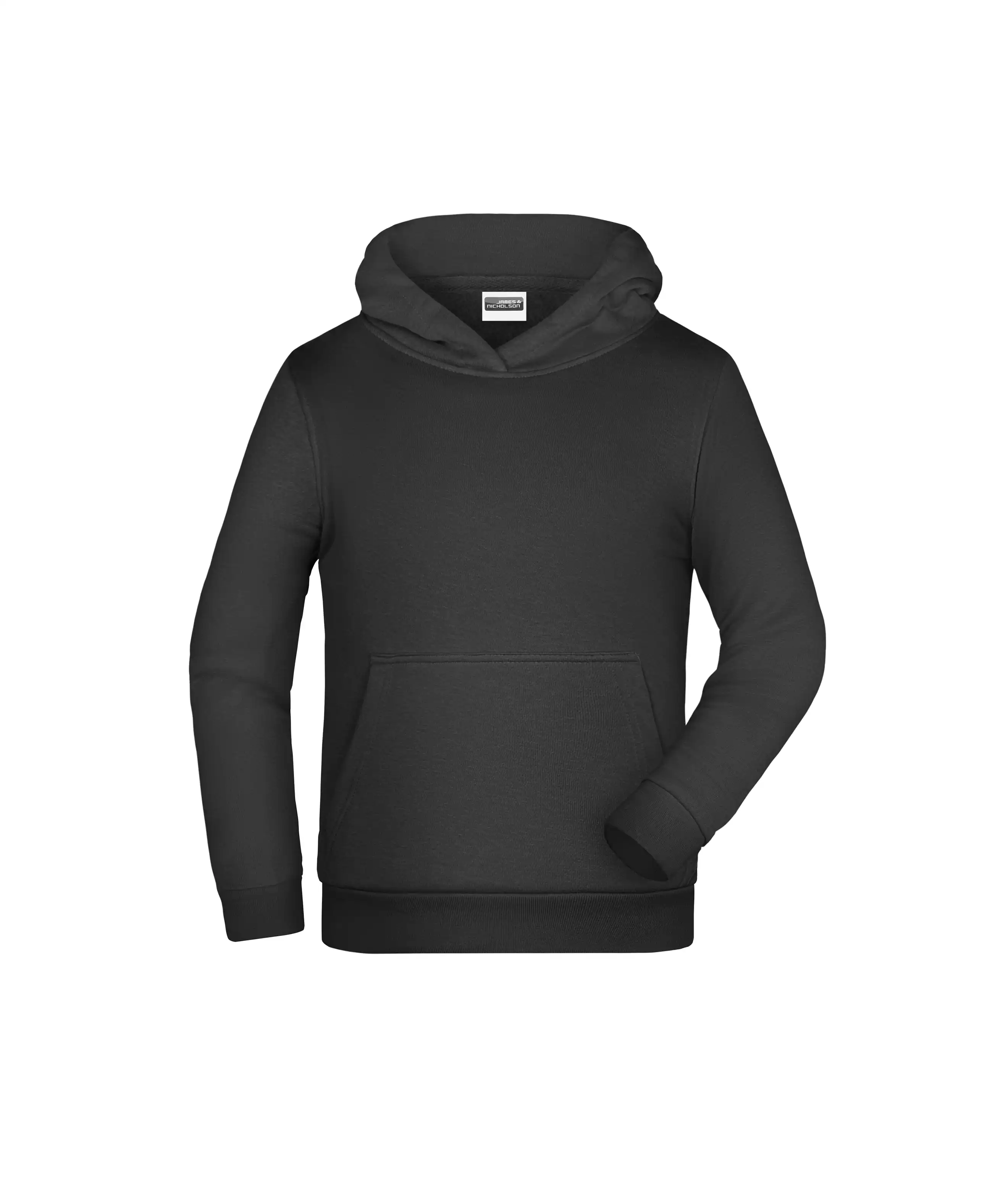 Kinder Basic Hoody Children "JN796K" in black, S - Thumbnail 1