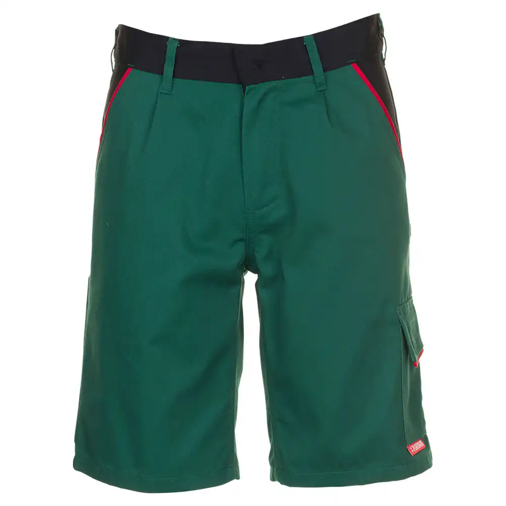 Arbeitsshorts "HIGHLINE" 285g/m² Canvas-Besatz in grün/schwarz/rot, L - Bild 1