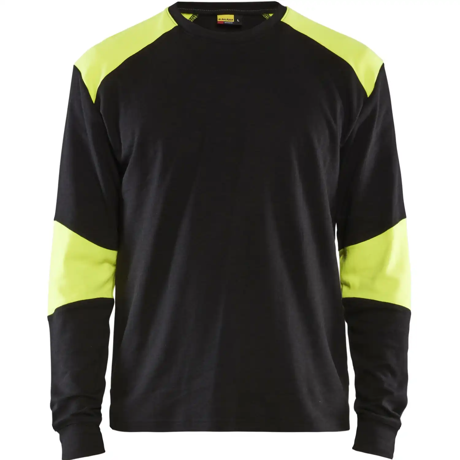 Flammschutz Langarmshirt "3457" marine/gelb in L - Thumbnail 1