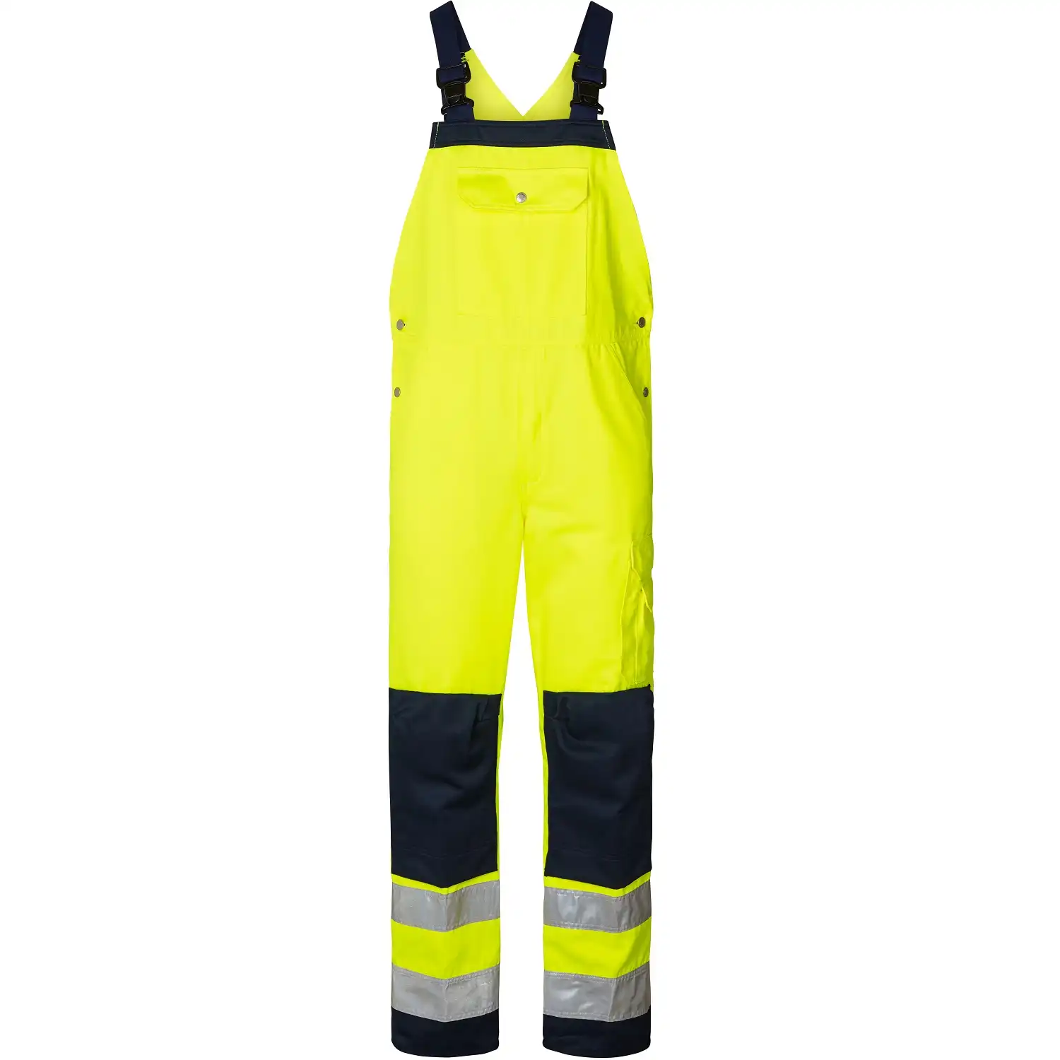 Warnschutz Latzhose "1001 TH" in gelb/marine, C44 - Thumbnail 1