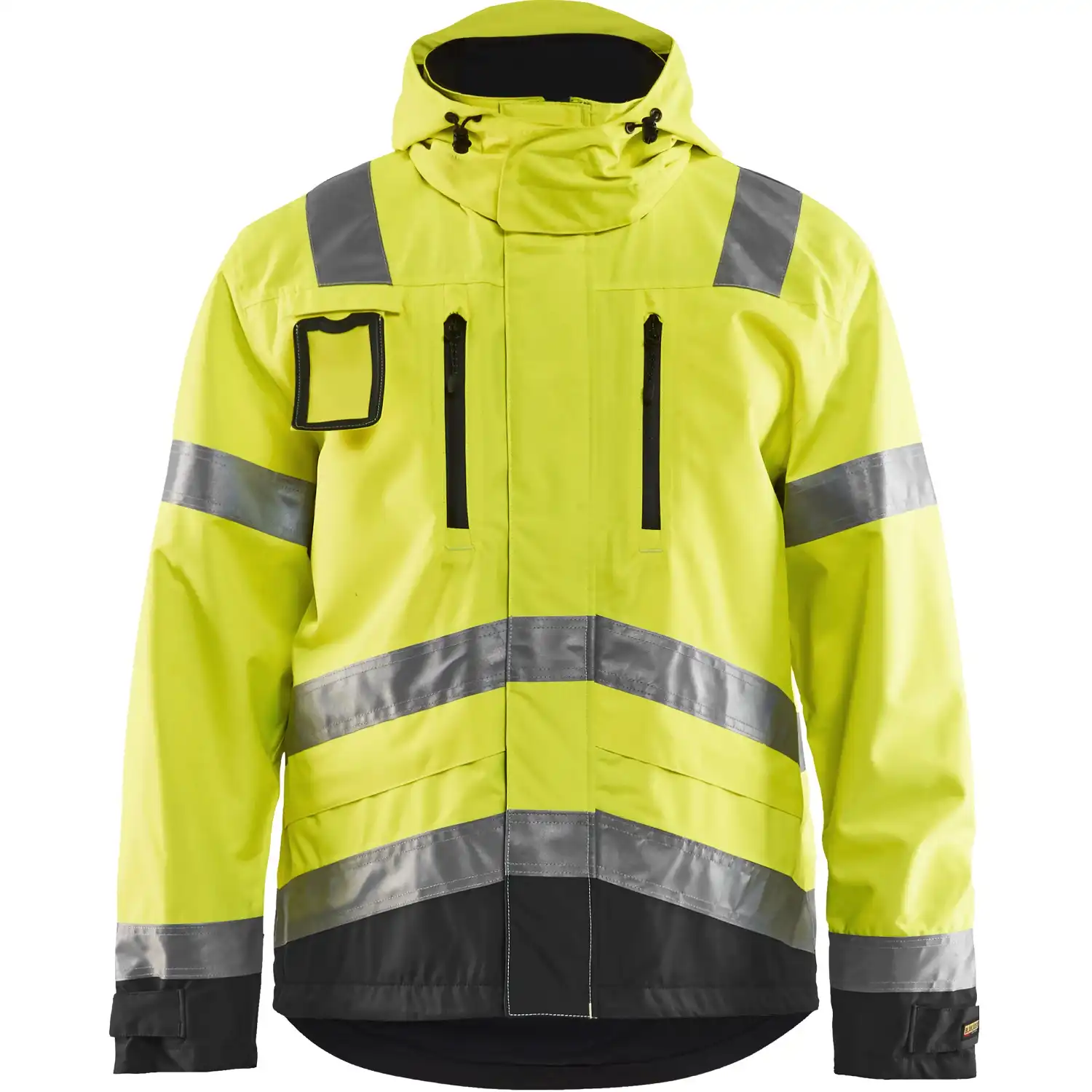 Warnschutz Regenjacke "4837" in gelb/schwarz, L - Thumbnail 1