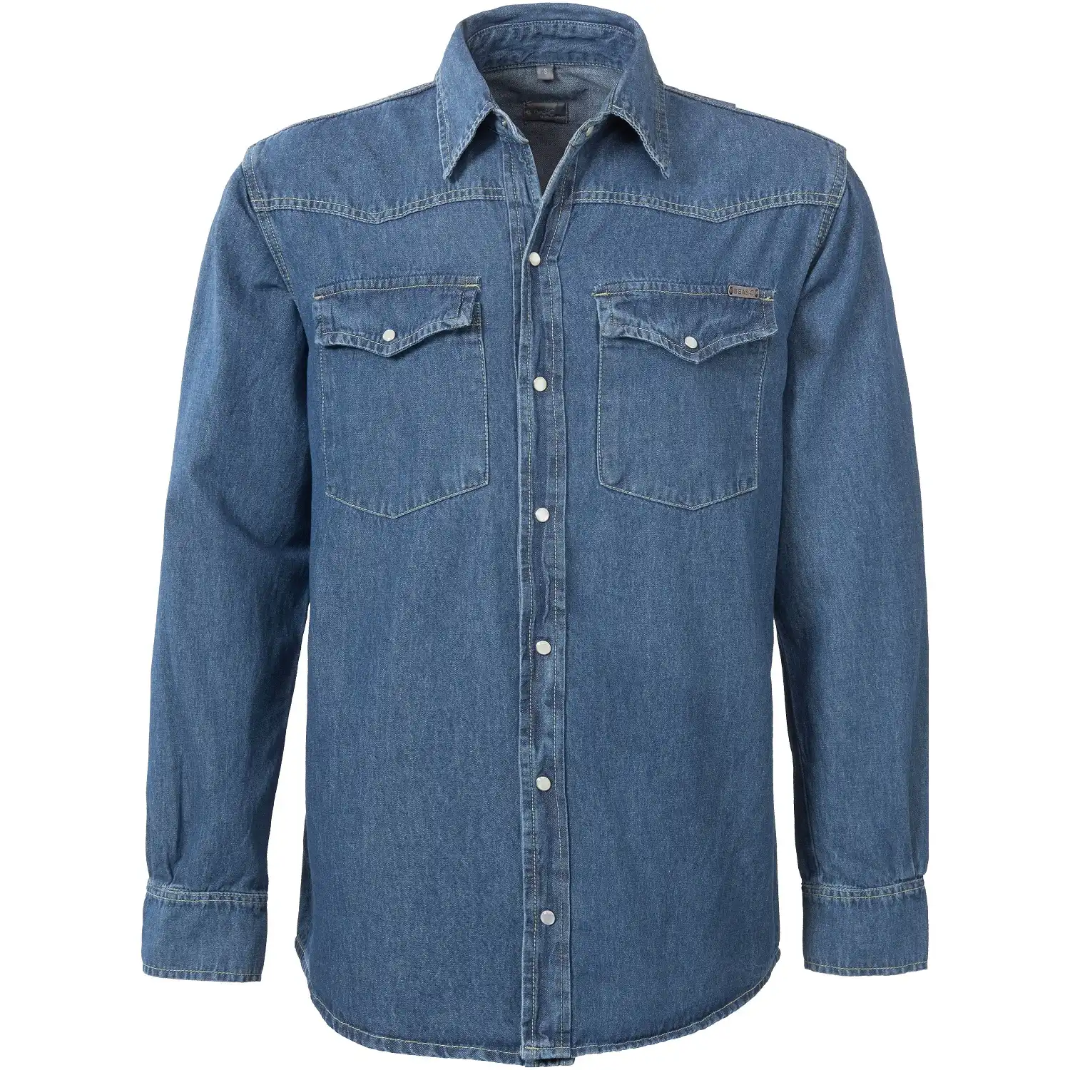Jeanshemd langarm "BRAD" A54 denim blue in S - Bild 1