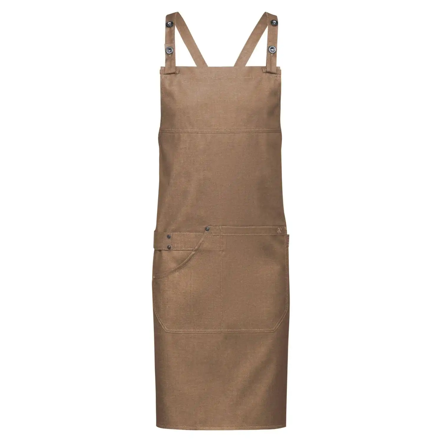 Latzschürze Denimoptik "4040" in beige - Thumbnail 1