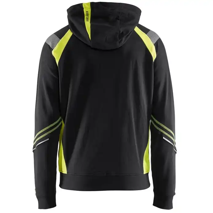 Kapuzen-Sweatjacke "3433" in schwarz/gelb, 3XL - Thumbnail 2