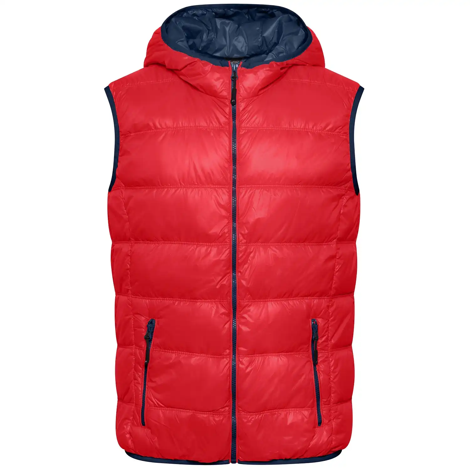 Ultraleichte Daunenweste "JN1062" in red/navy, 3XL - Thumbnail 1