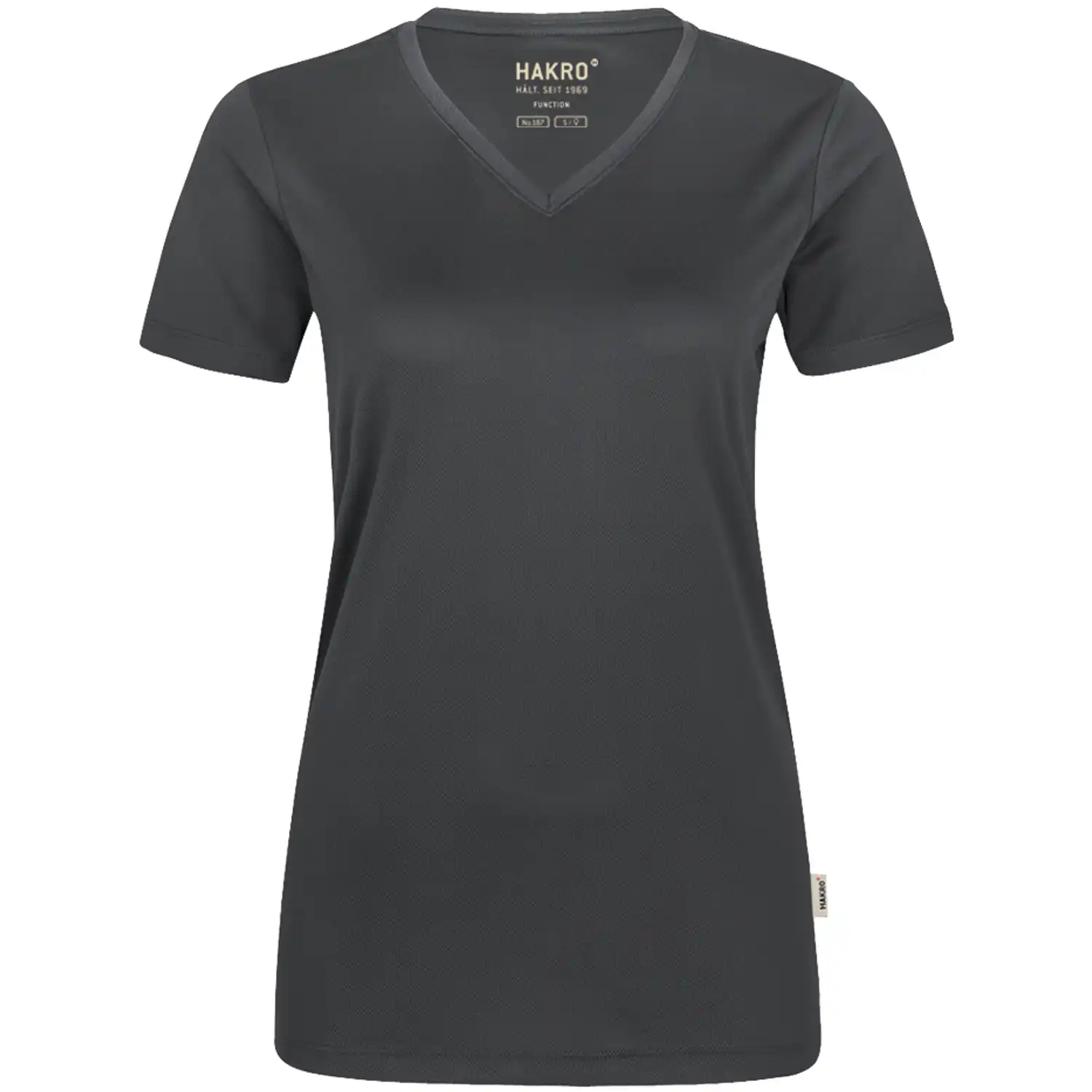 Damen V-Shirt "COOLMAX®" 187 in anthrazit, M - Thumbnail 1