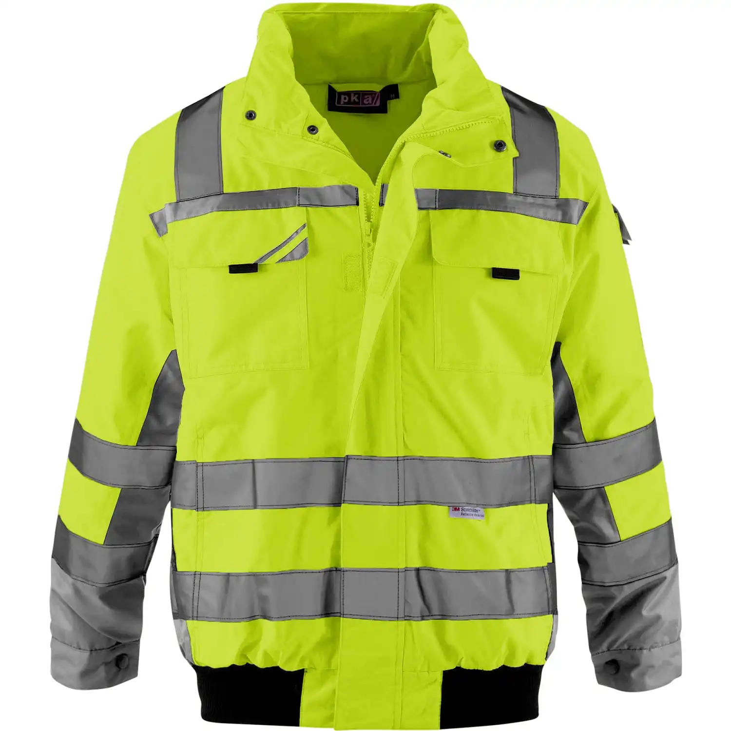Warnschutz-Pilotenjacke Klasse 3 in gelb/grau, L - Thumbnail 1