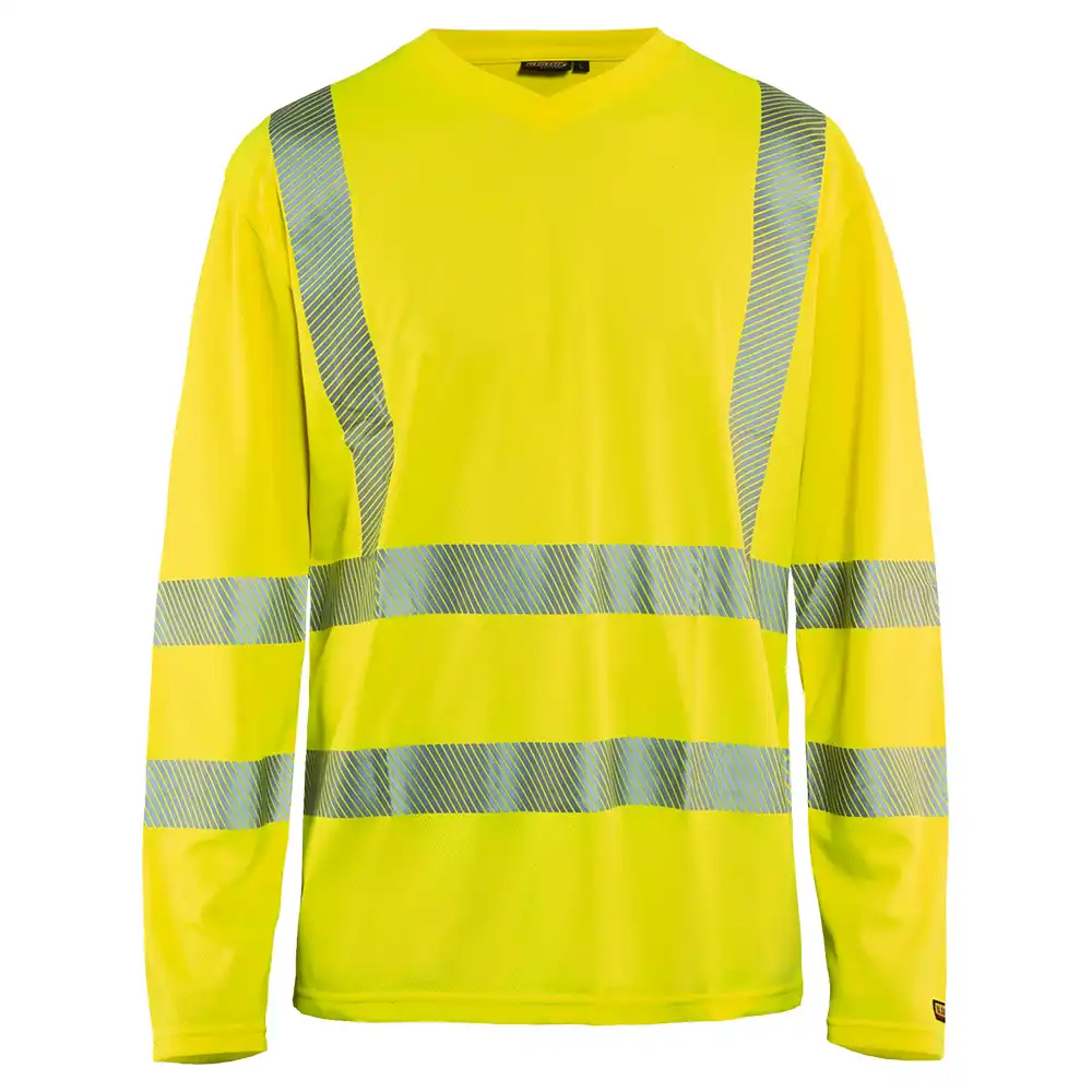 Warnschutz Langarm-Shirt "3385" UV-Schutz in gelb, 3XL - Thumbnail 1