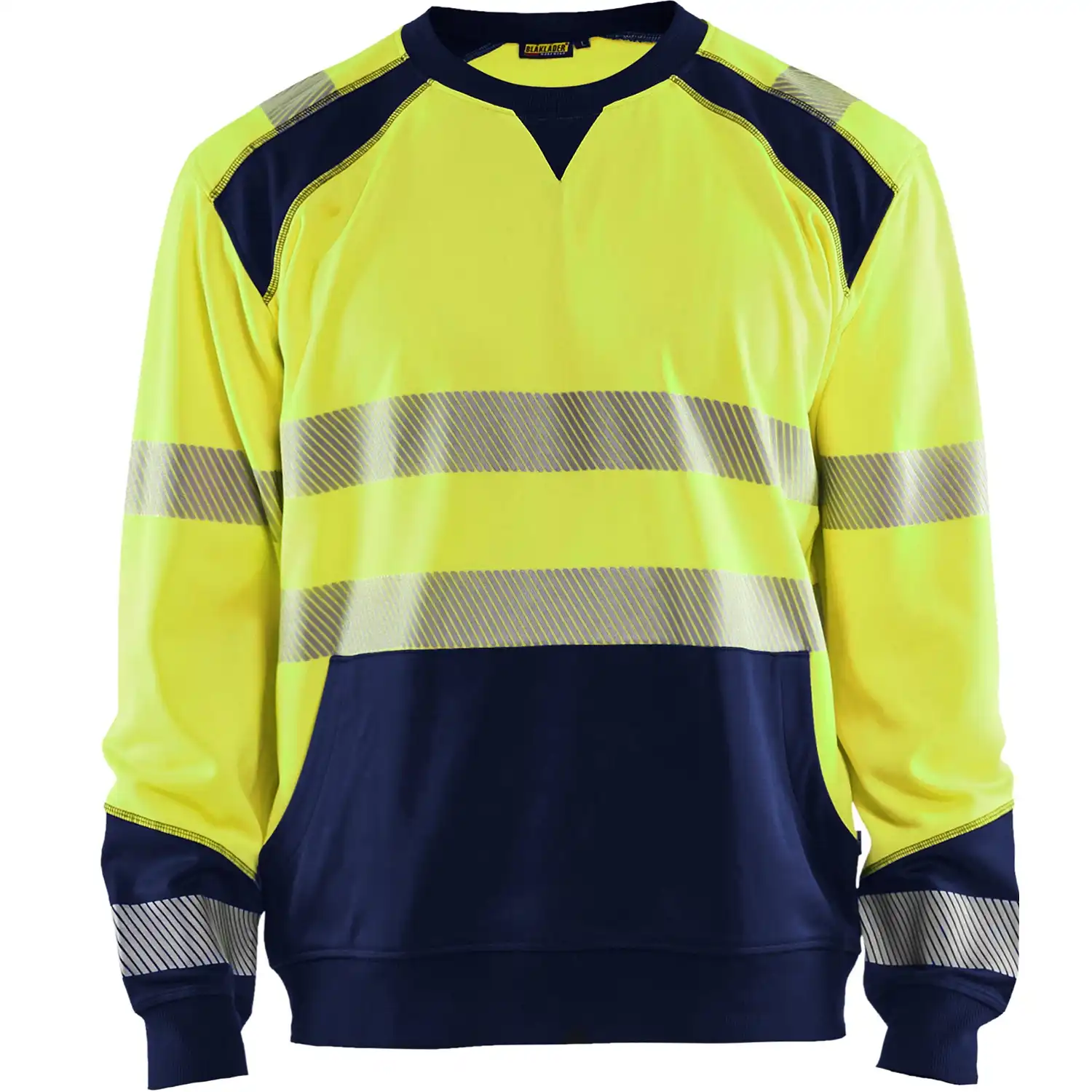 Warnschutz Sweatshirt "3541" in gelb/marine, 3XL - Thumbnail 1