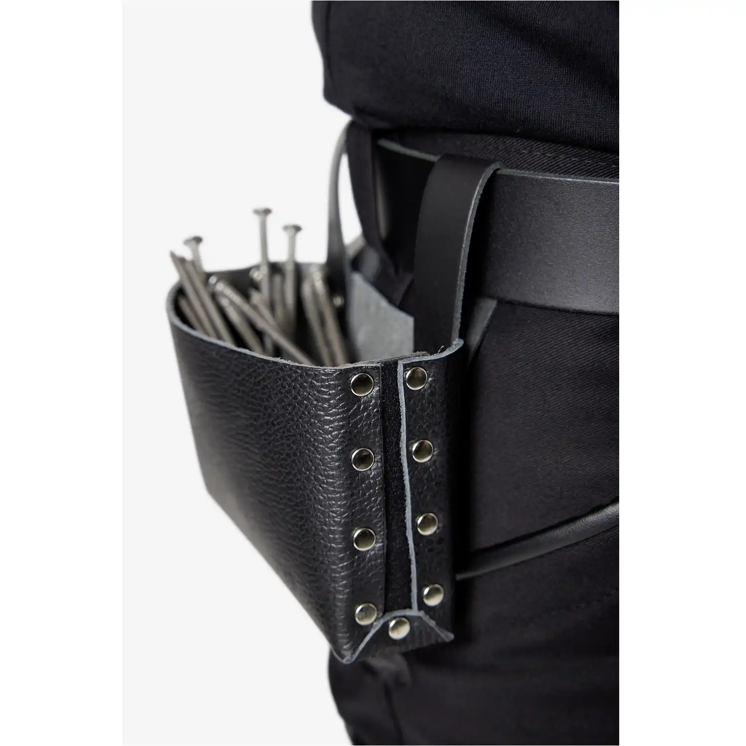 Nageltasche einfach genietet "STEFAN" schwarz - Thumbnail 4