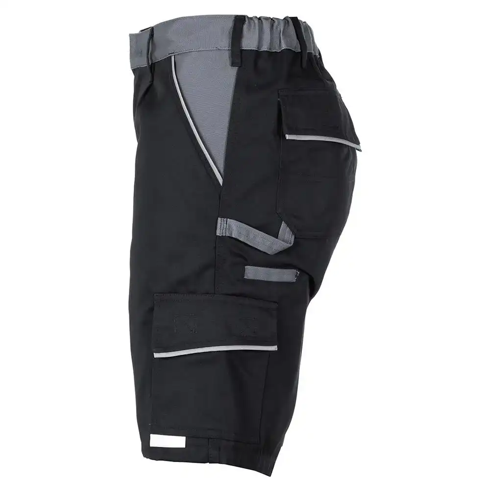 Arbeitsshorts "HIGHLINE" 285g/m² Canvas-Besatz in schwarz/schiefer/zink, S - Thumbnail 3
