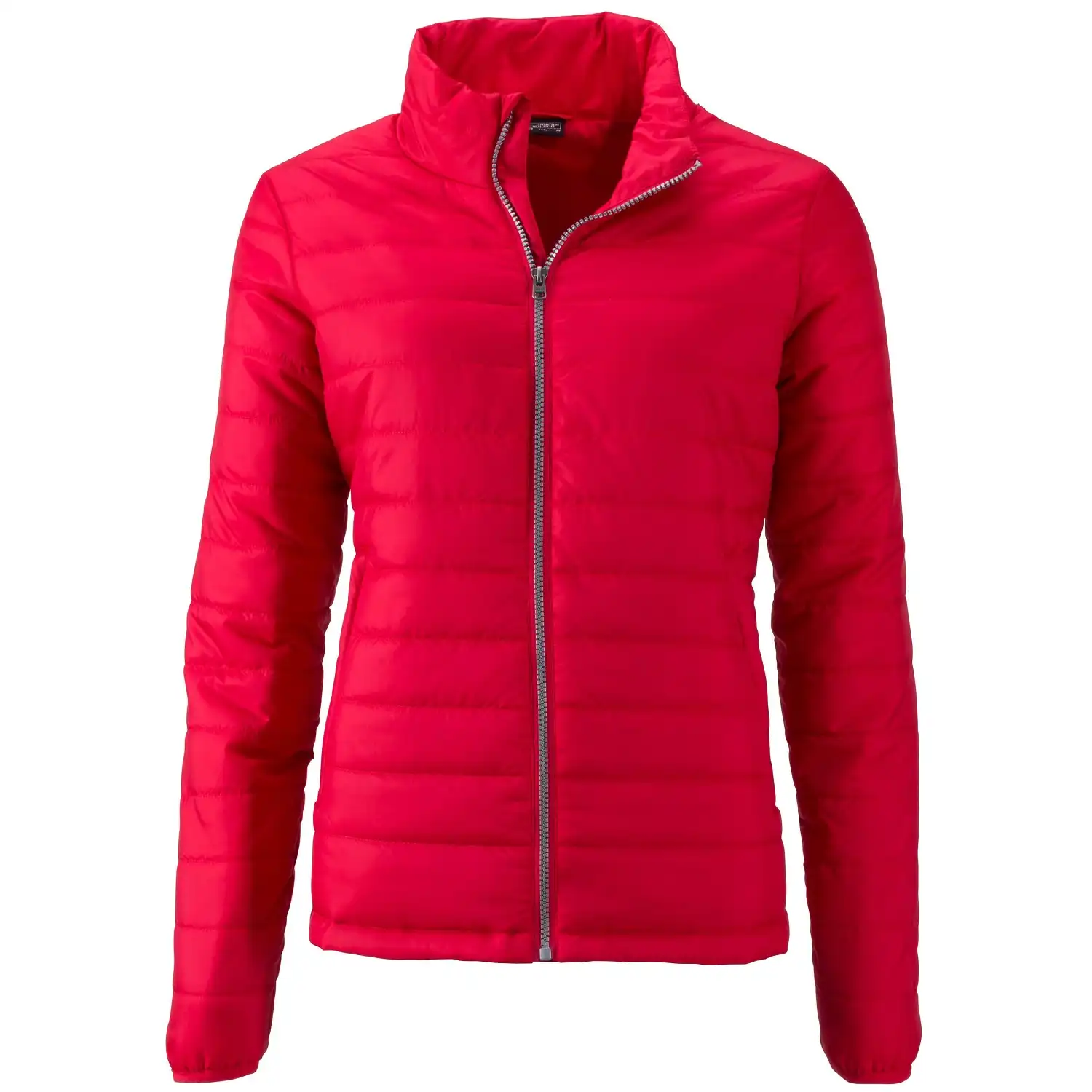 Damen Steppjacke "JN1119" in red, L - Thumbnail 1