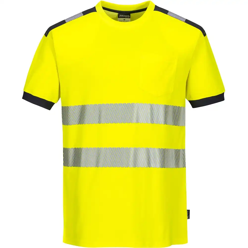 Warnschutz T-Shirt "T181" PW3 in gelb/grau, XXL - Bild 1