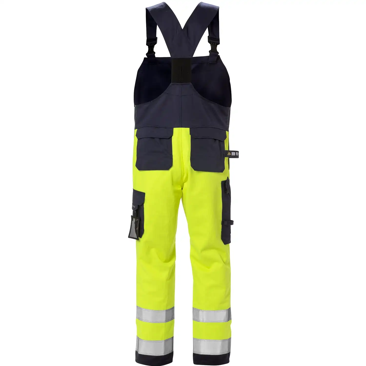 Multinorm Latzhose "1584 FLAM" Flame gelb/marine in D104 - Thumbnail 2