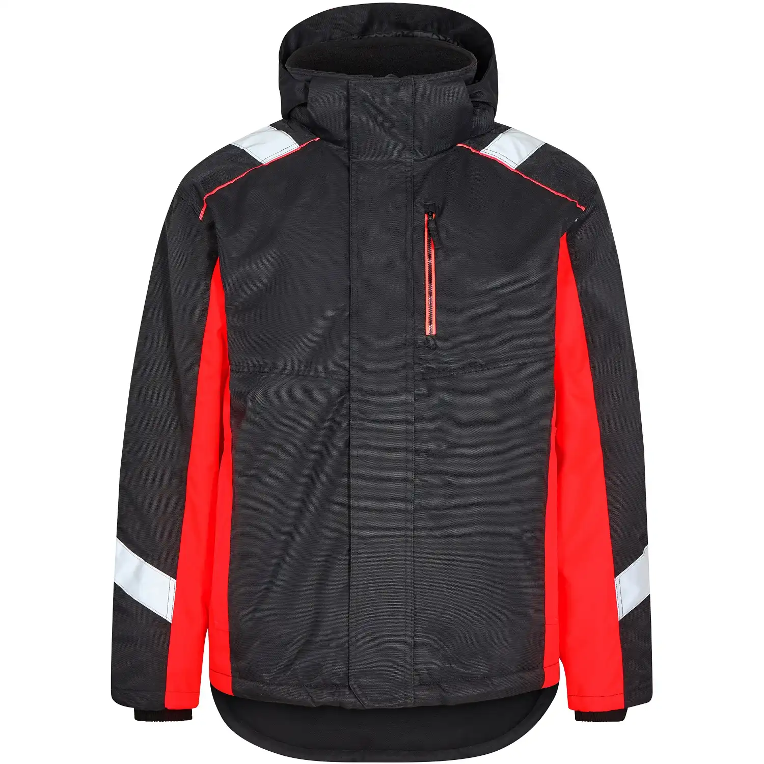 Winterjacke "1871-354" Cargo in schwarz/rot, 4XL - Thumbnail 1