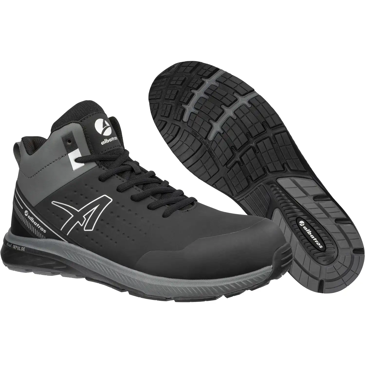 Sicherheitshochschuhe S3S "VIGOR 2 IMPULSE BLACK MID" Dual Impulse in 45 - Bild 1