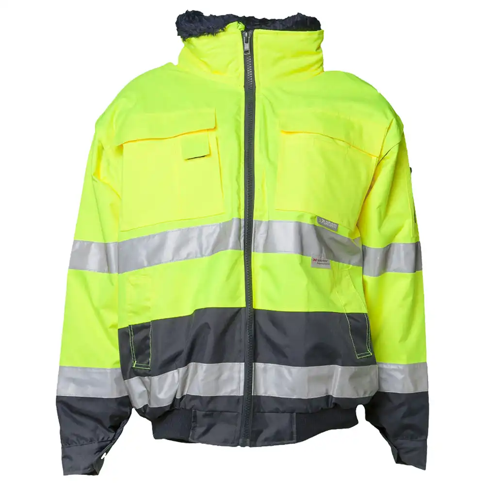 Warnschutz Comfort-Jacke "KONTRAST" in gelb/marine, 4XL - Thumbnail 1