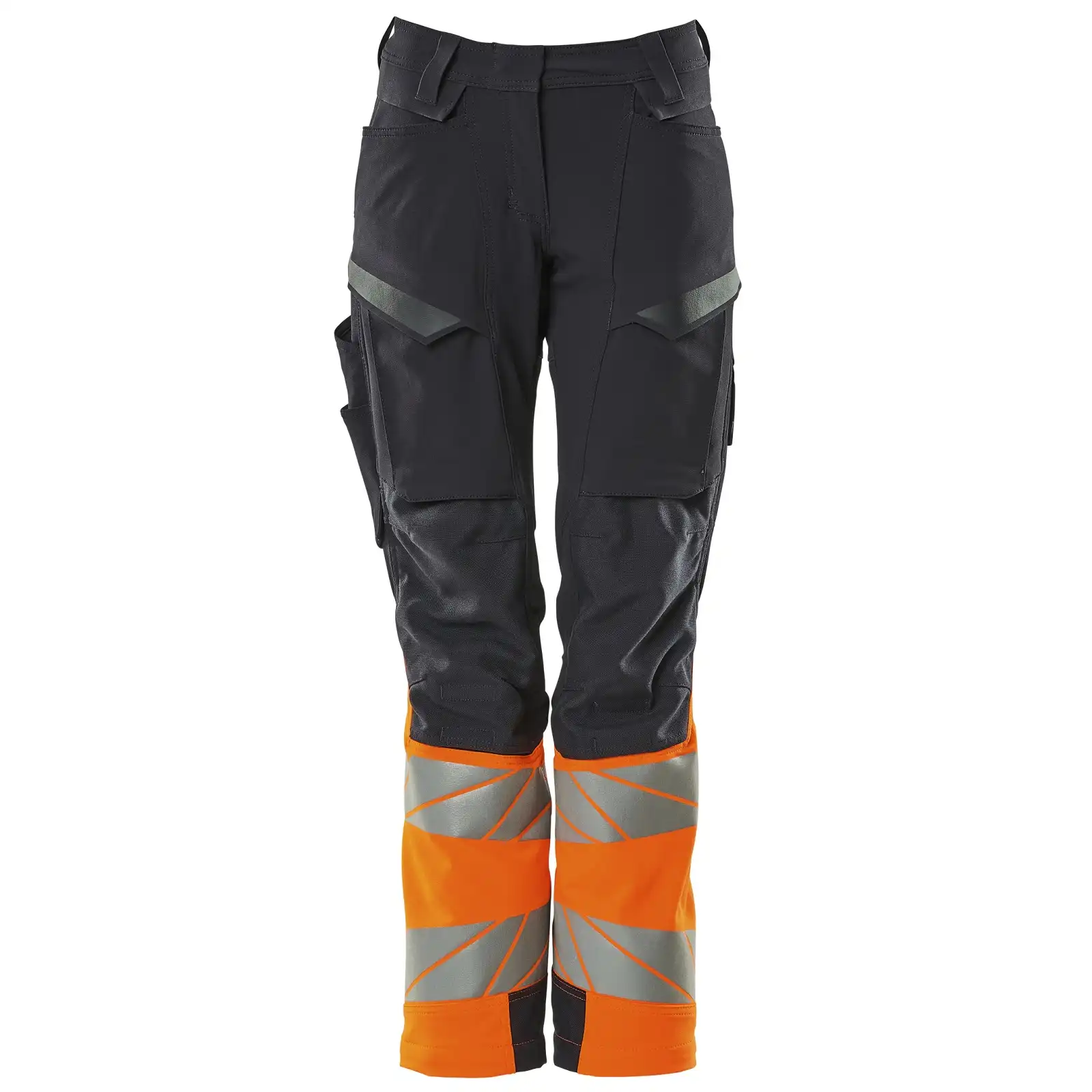 Damen Warnschutz Stretch Bundhose Kl. 1 "ACCELERATE SAFE" Diamond in schwarzblau/orange, 76C42 - Thumbnail 1
