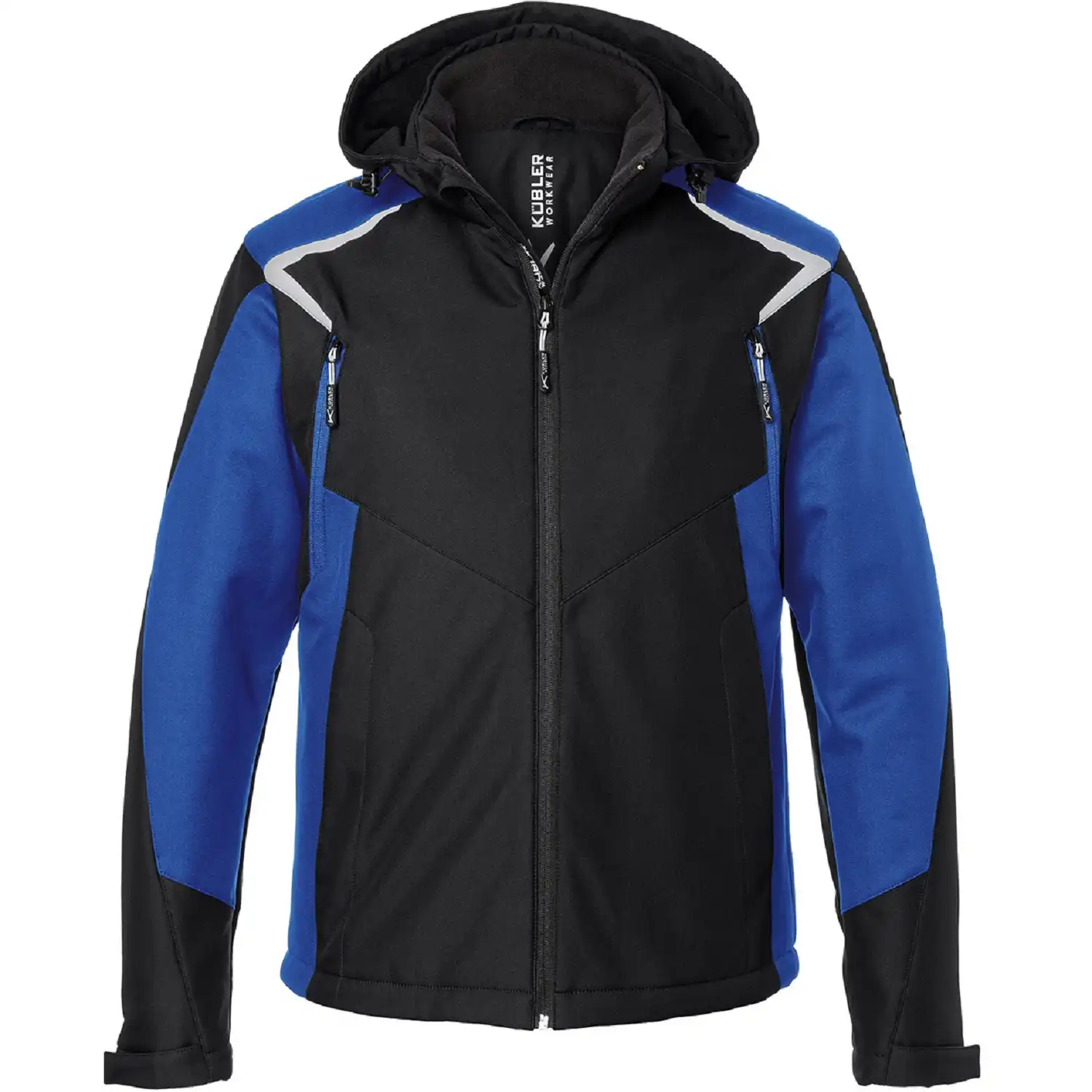 Winter Softshell Jacke BODYFORCE in schwarz/kornblau, 3XL - Thumbnail 1