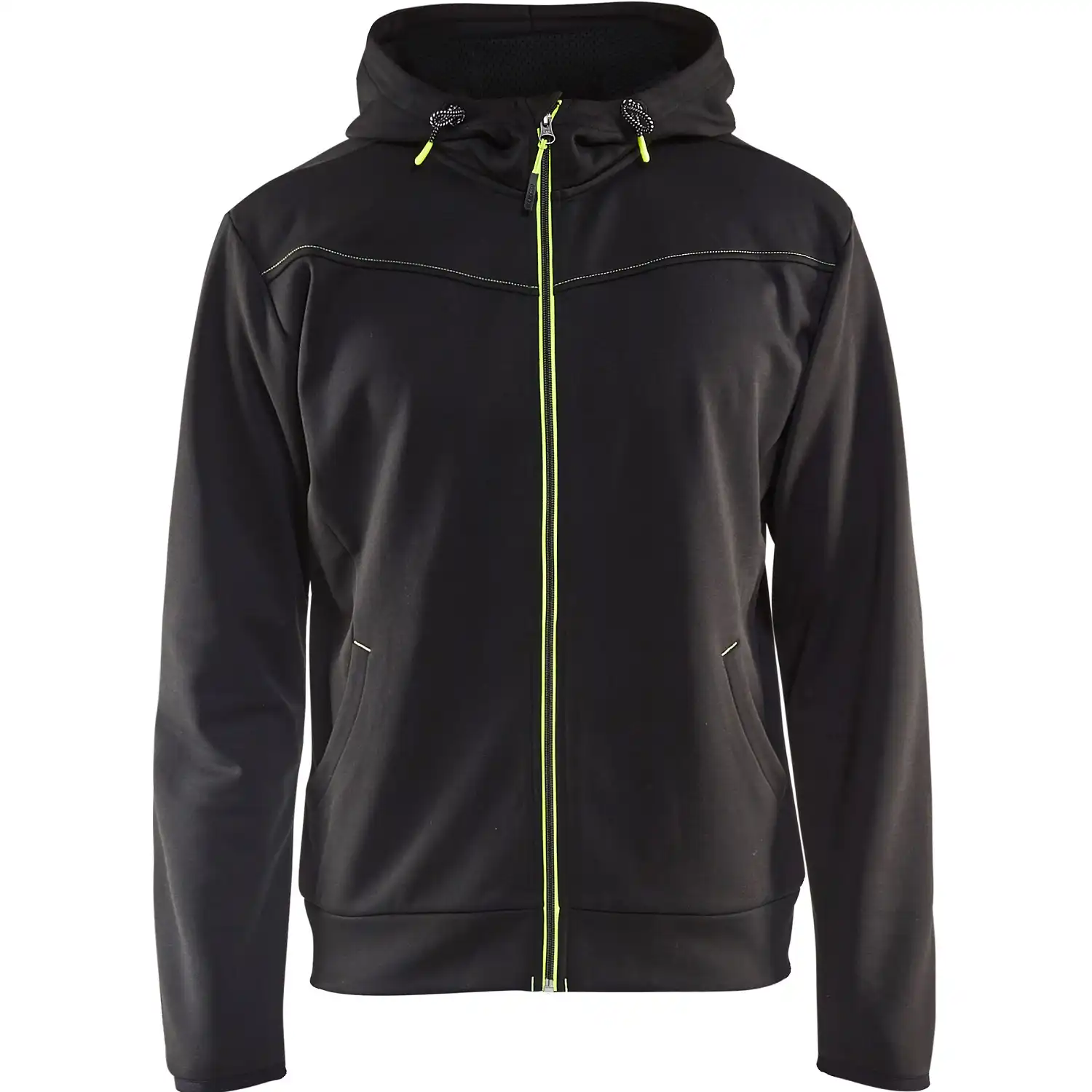 Kapuzen-Sweatjacke "3363" in schwarz/gelb, M - Thumbnail 1
