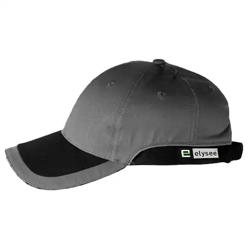 Base-Cap 6-Panel "PREMIUM" in grau/schwarz - Thumbnail 1