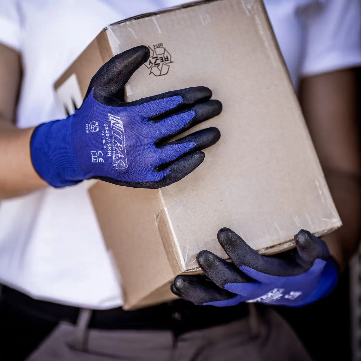 PU Nylon Montagehandschuhe SKIN "6240" blau in 9 (L) - Thumbnail 2