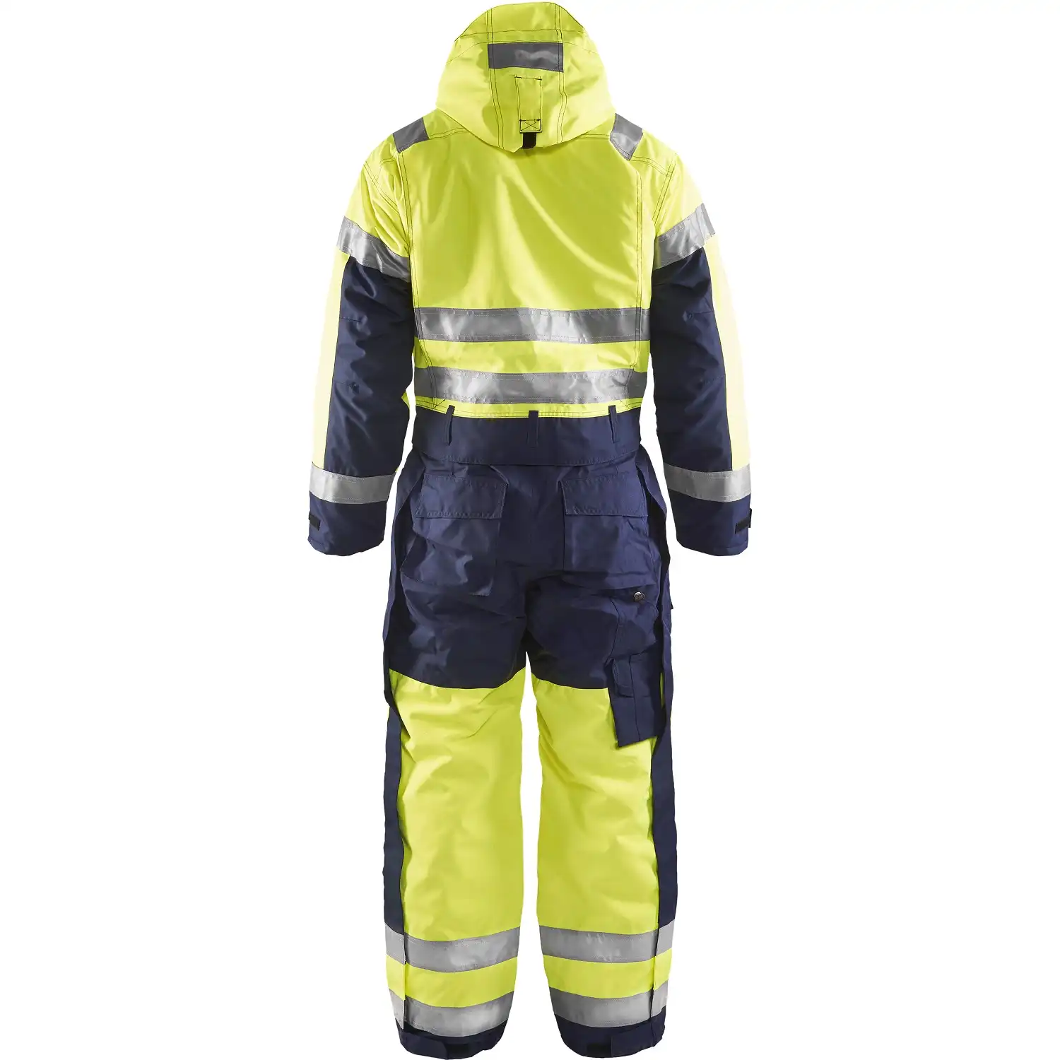 Warnschutz Winteroverall "6763" in gelb/marine, C50 - Thumbnail 2